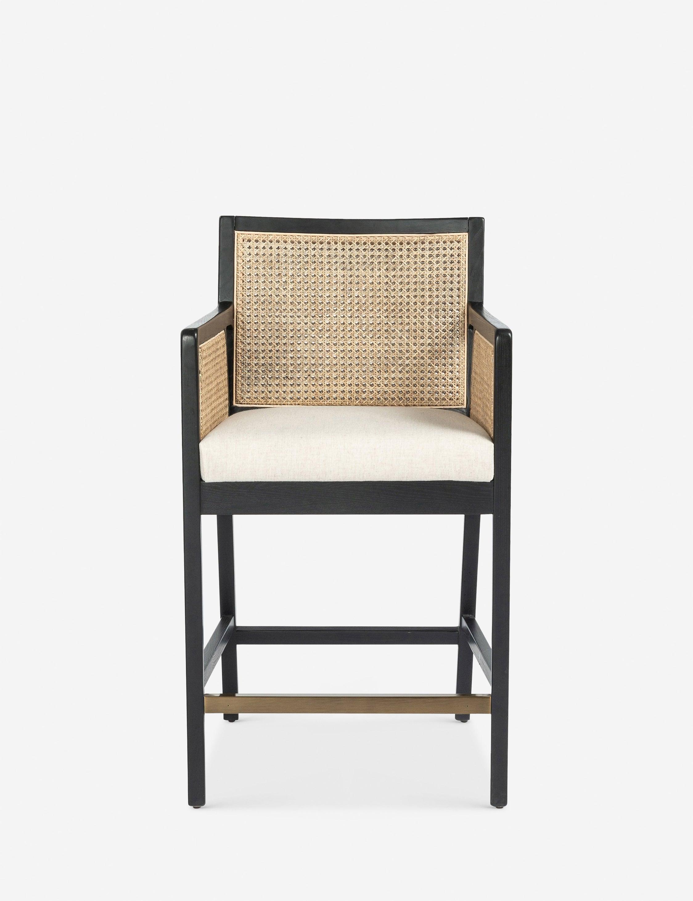 Jeni Bar and Counter Arm Stool - Black / Counter