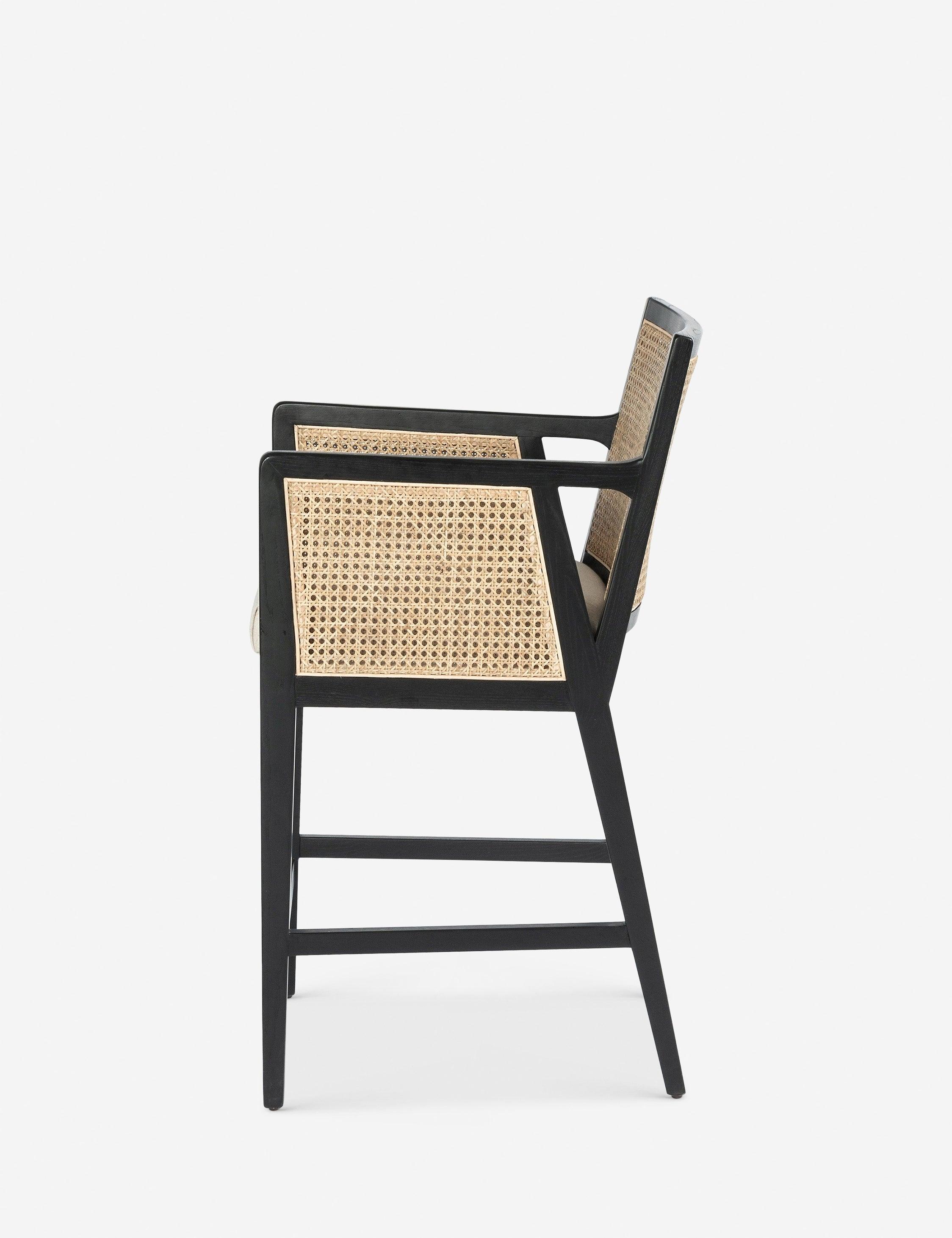 Jeni Bar and Counter Arm Stool - Black / Counter