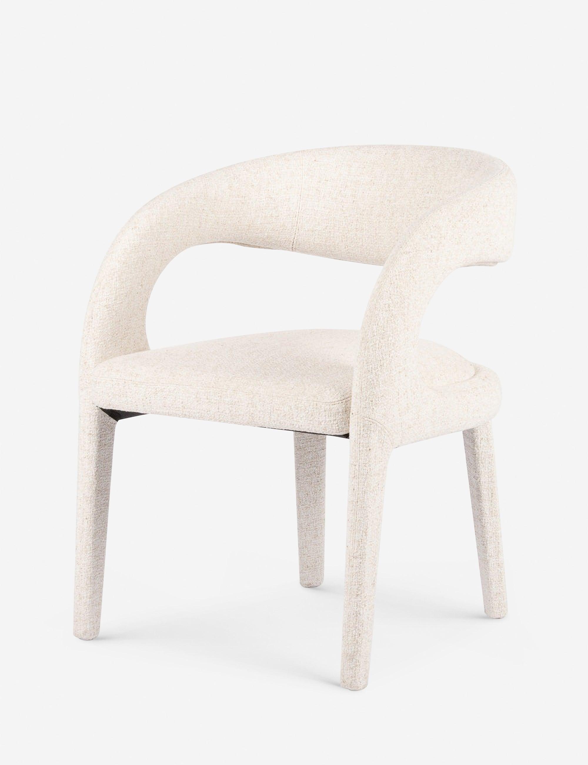 Omari Natural Leather Upholstered Wood Arm Chair