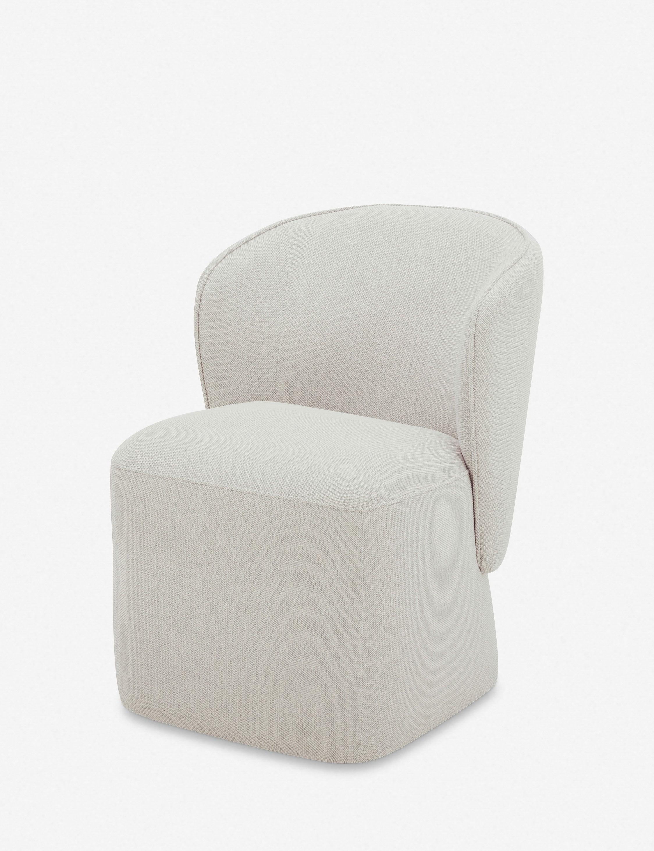 Heather Grey Upholstered Swivel Parsons Side Chair