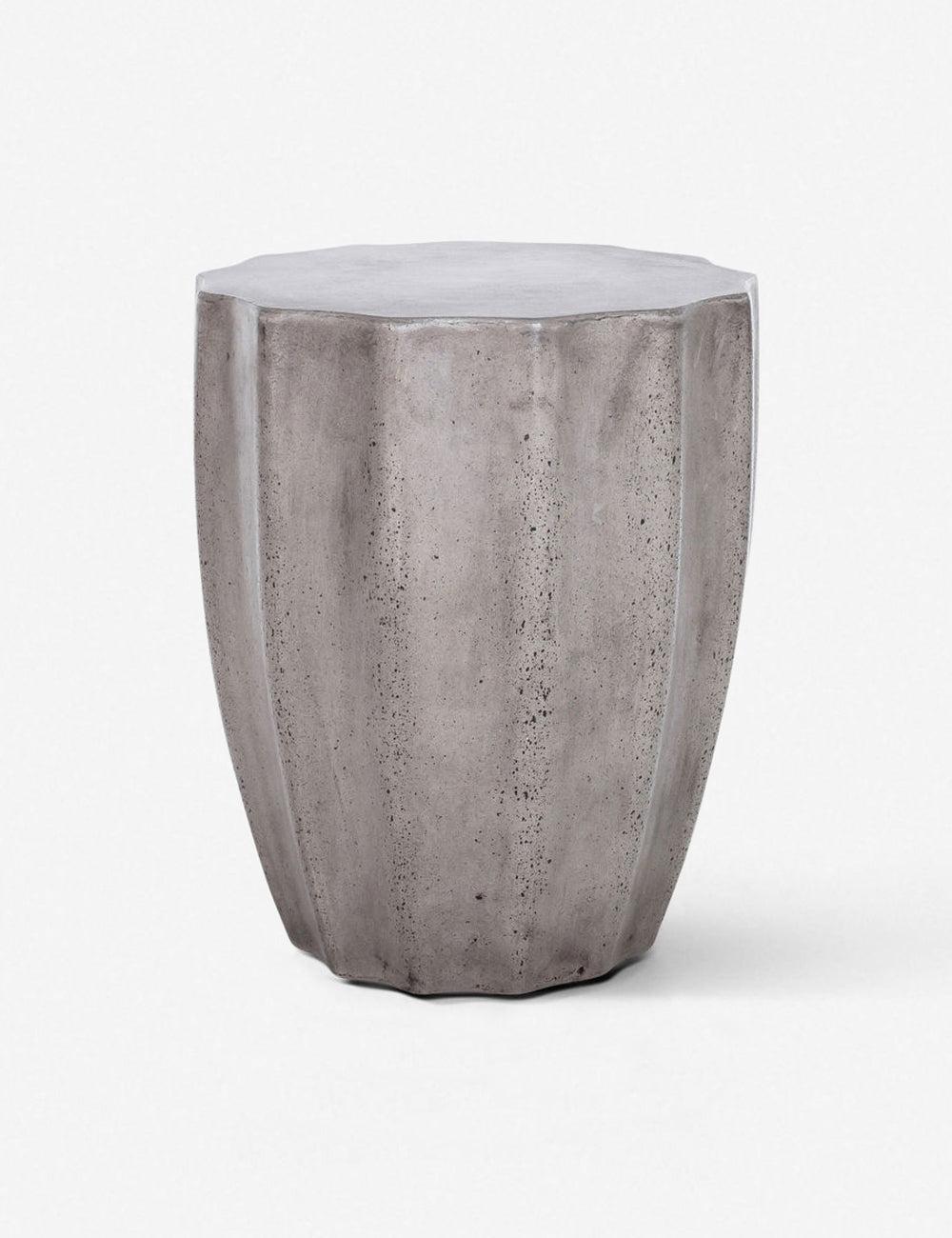 Aylard Modern Dark Grey Fiberstone Indoor/Outdoor Stool