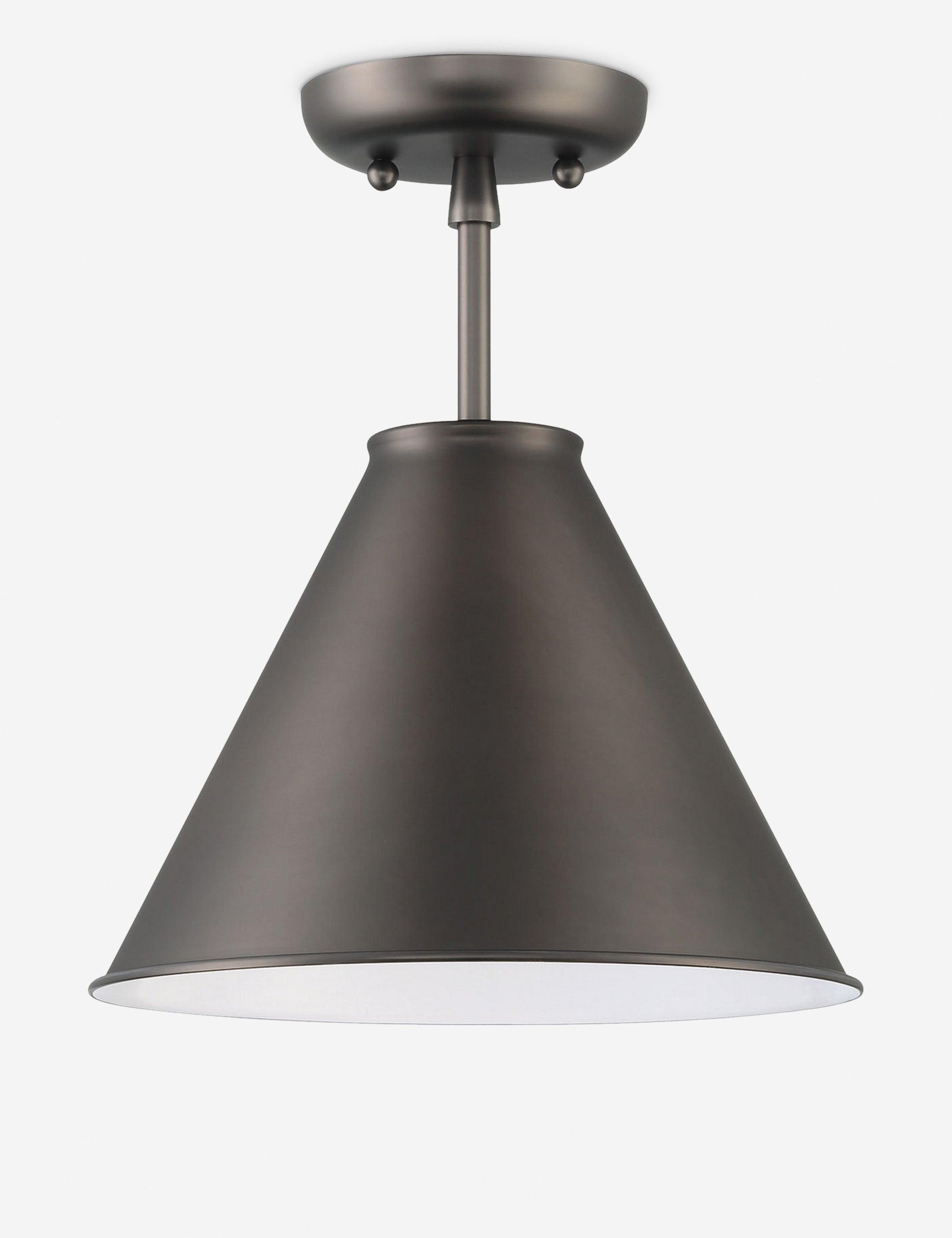 Cannon Semi-Flush Mount Light - Bronze / 11"Dia