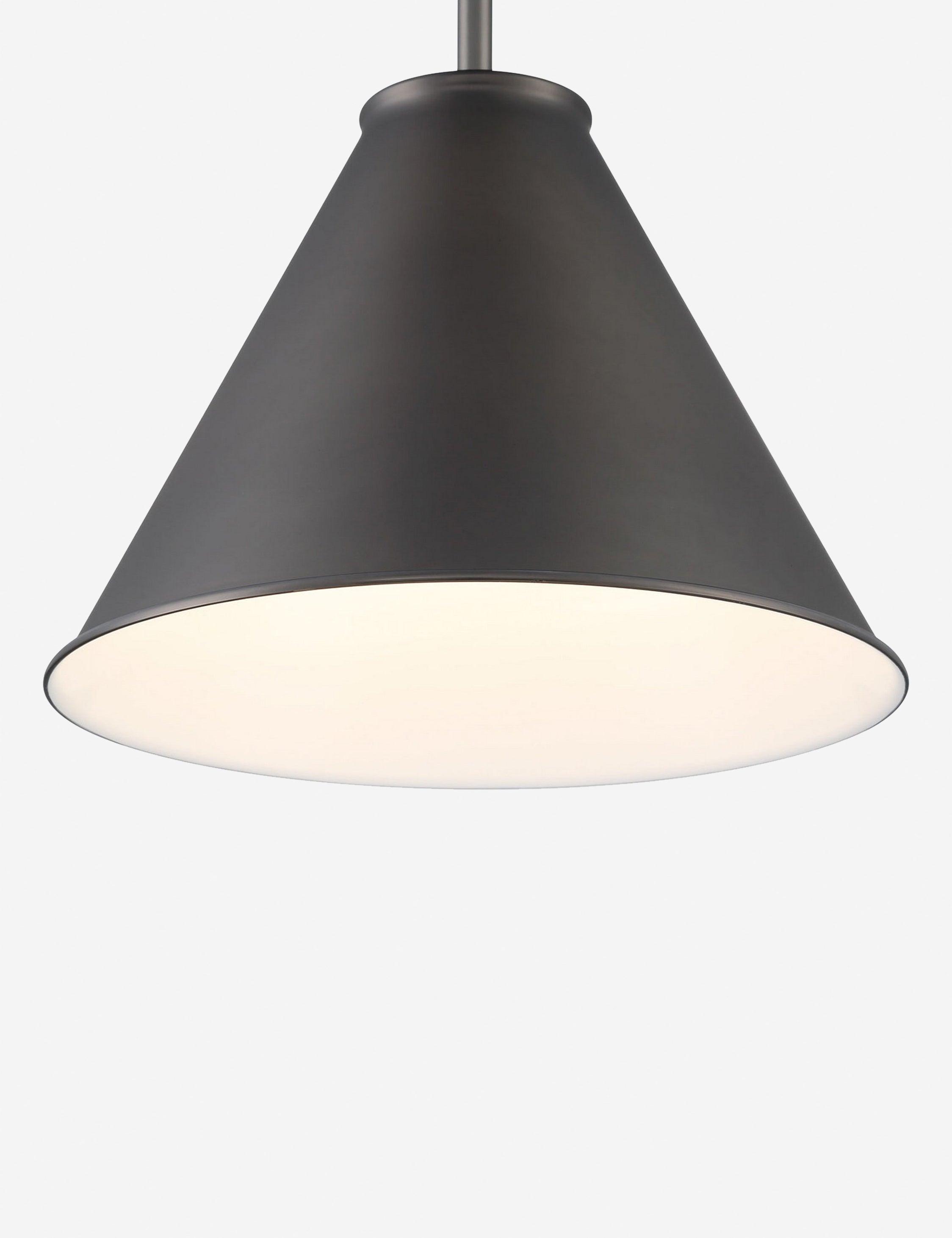 Contemporary Dark Graphite Bronze LED Semi-Flush Mount Light