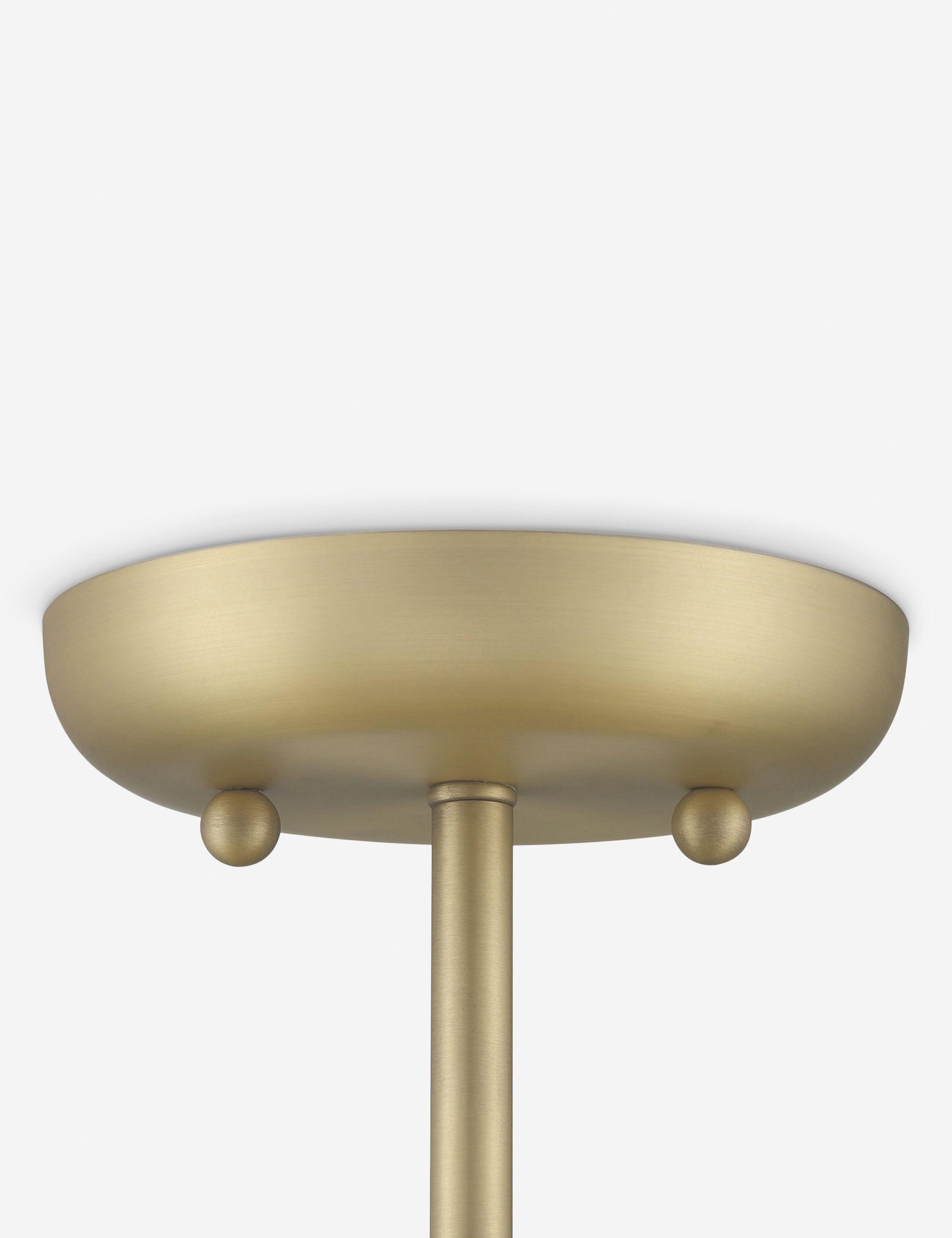 Shah Semi-Flush Mount Light - Brass / 16" Dia