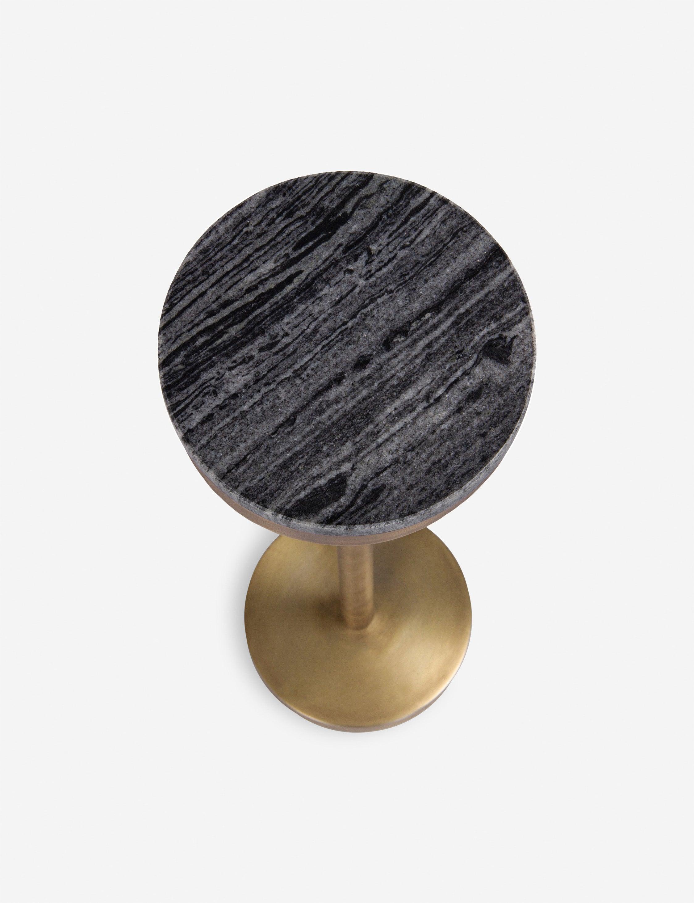 Oswald Side Table - Black Marble
