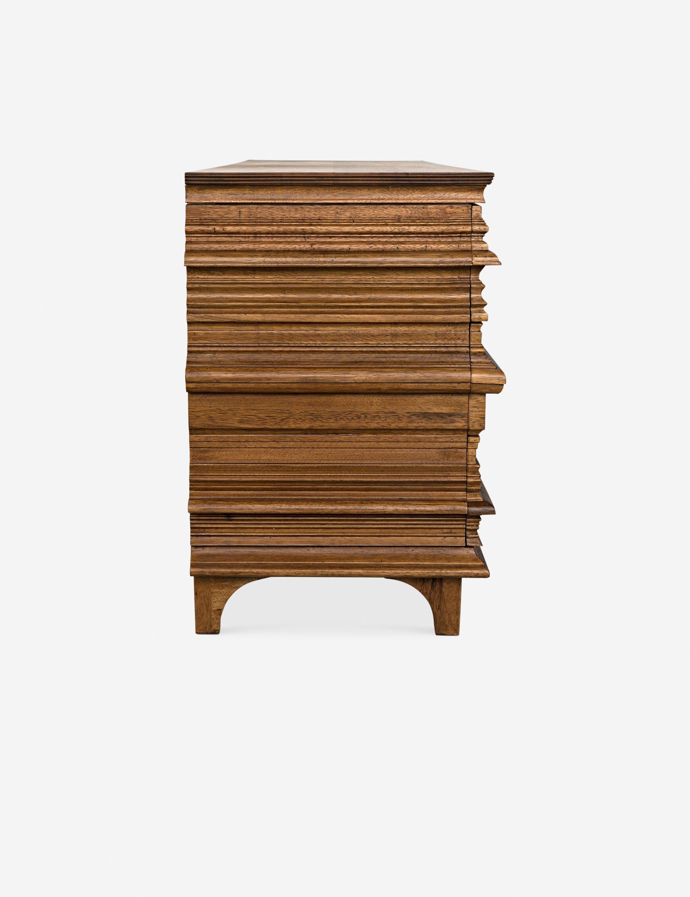 Bernard Dark Walnut 6-Drawer Whimsical Dresser