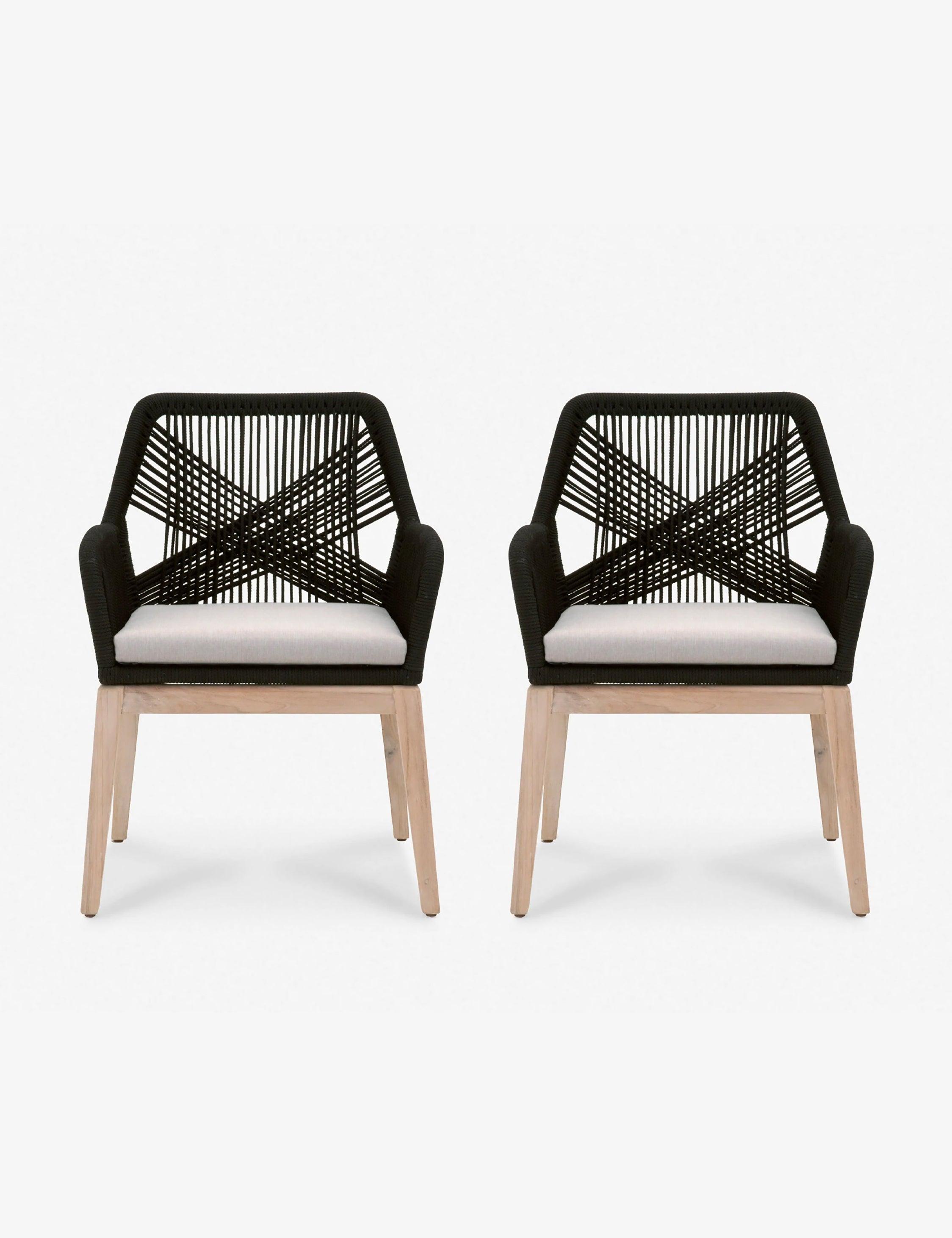 London Indoor / Outdoor Dining Arm Chair - Black
