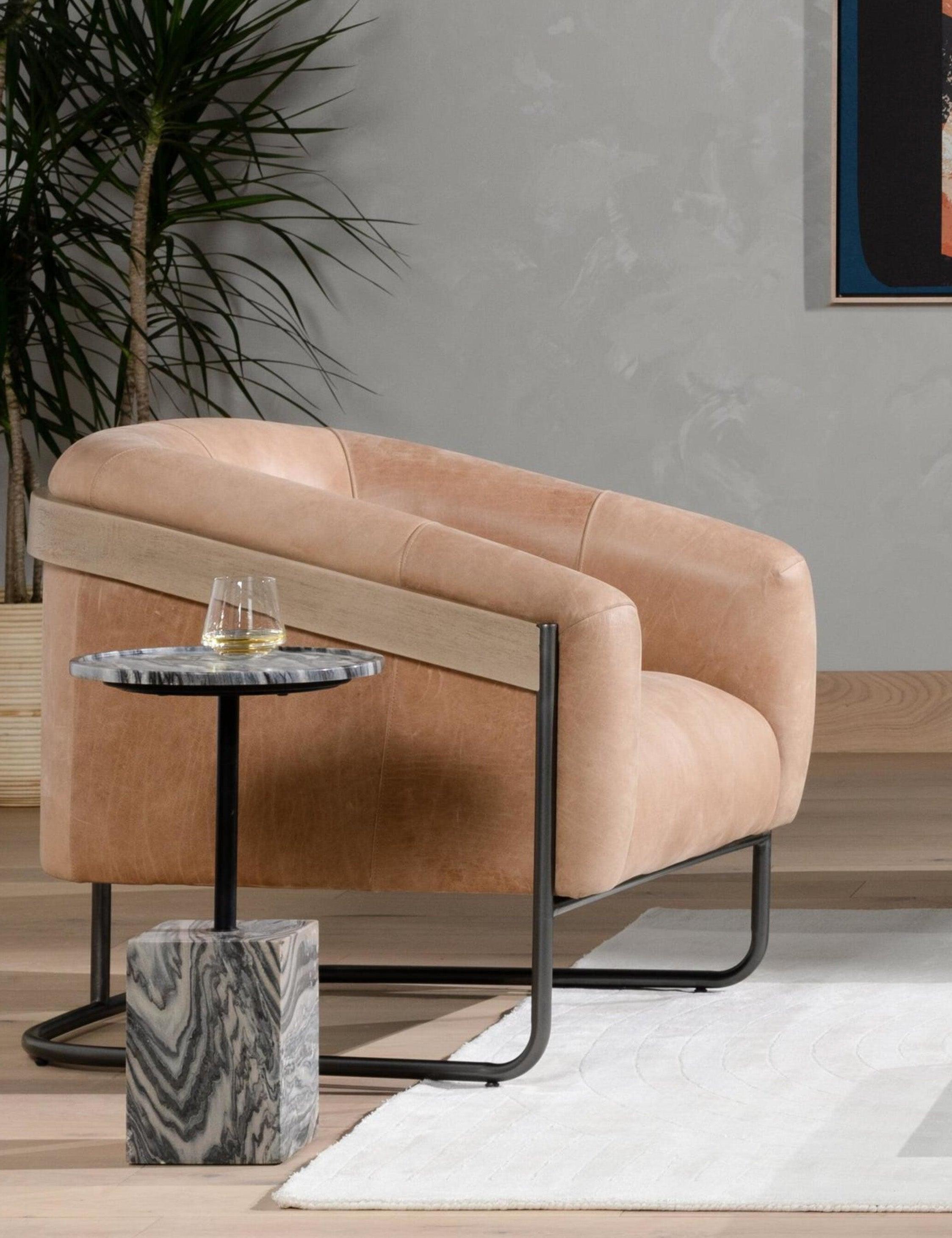 Gianni Leather Accent Chair