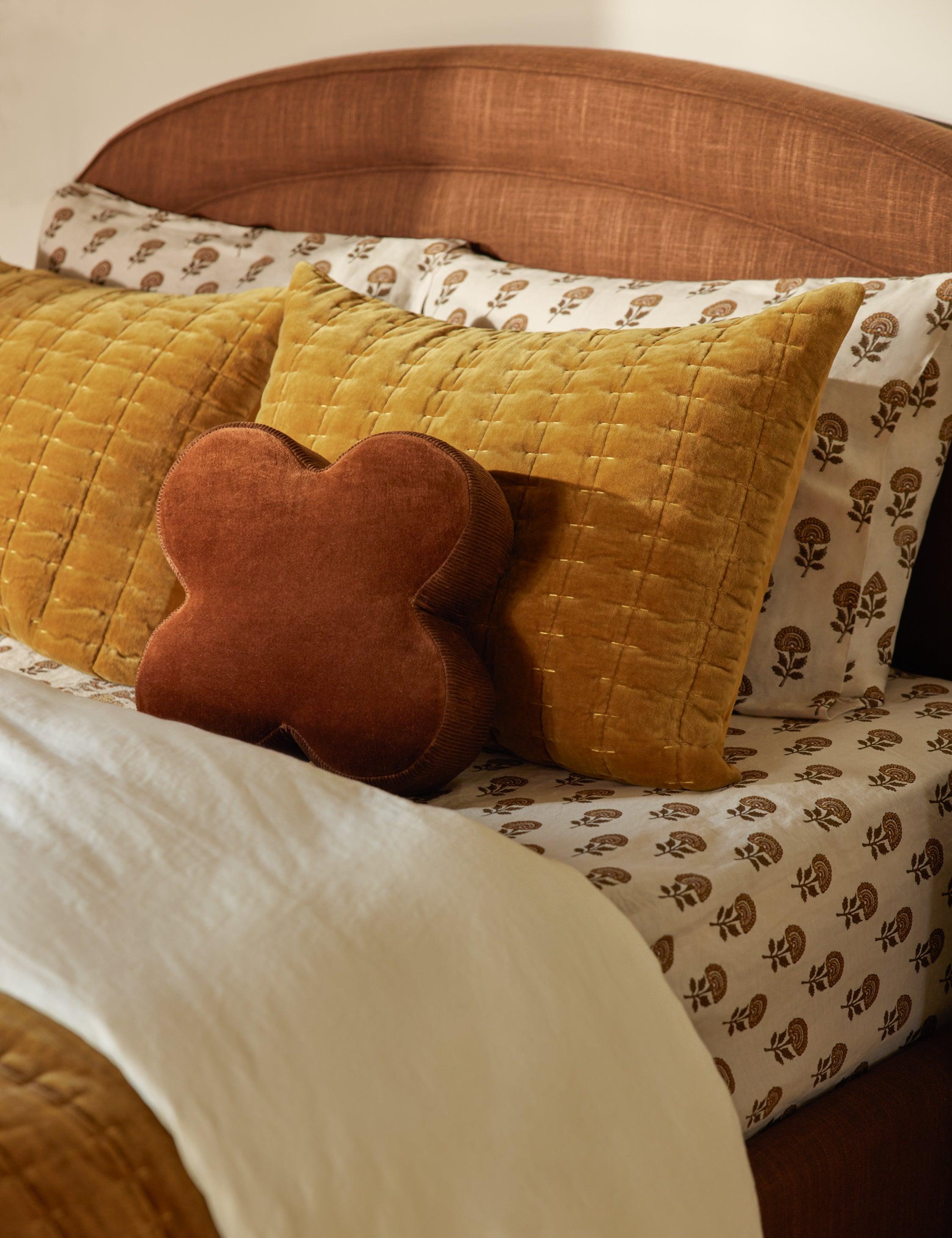Velvet Clover Pillow by Sarah Sherman Samuel - Cocoa