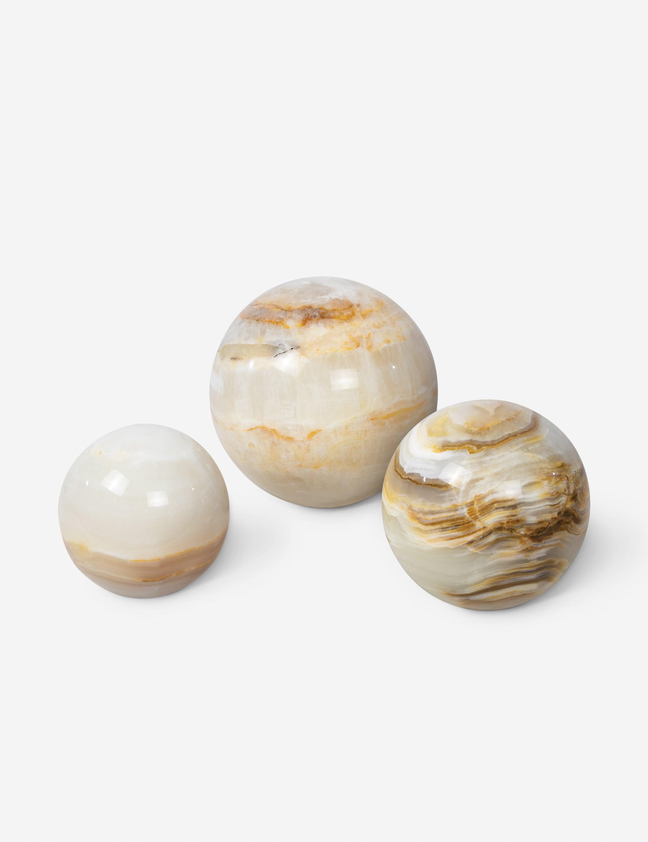 Jade Sphere Objects (Set of 3) by Regina Andrew - Jade