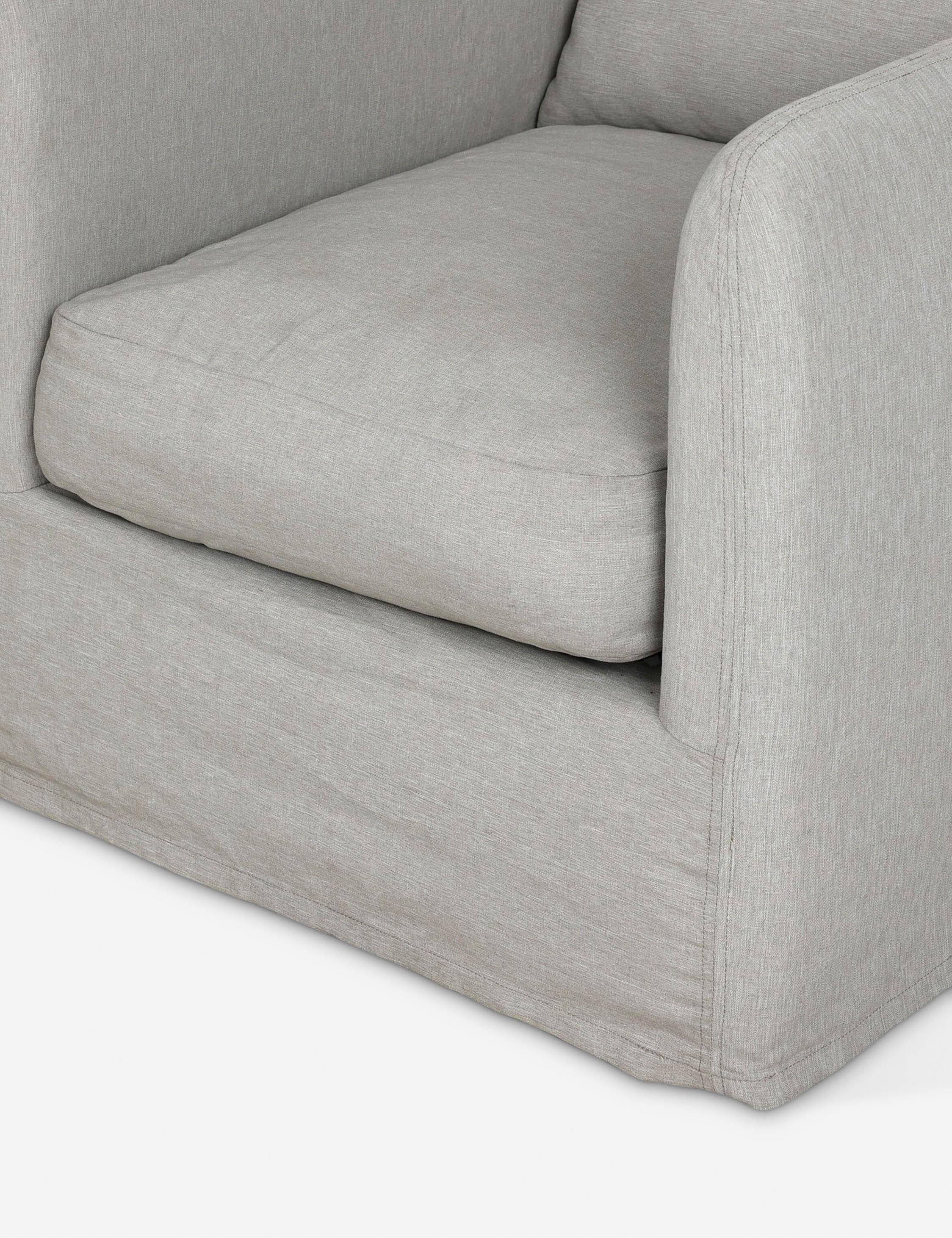 Orlena Outdoor Swivel Chair - Stone Grey