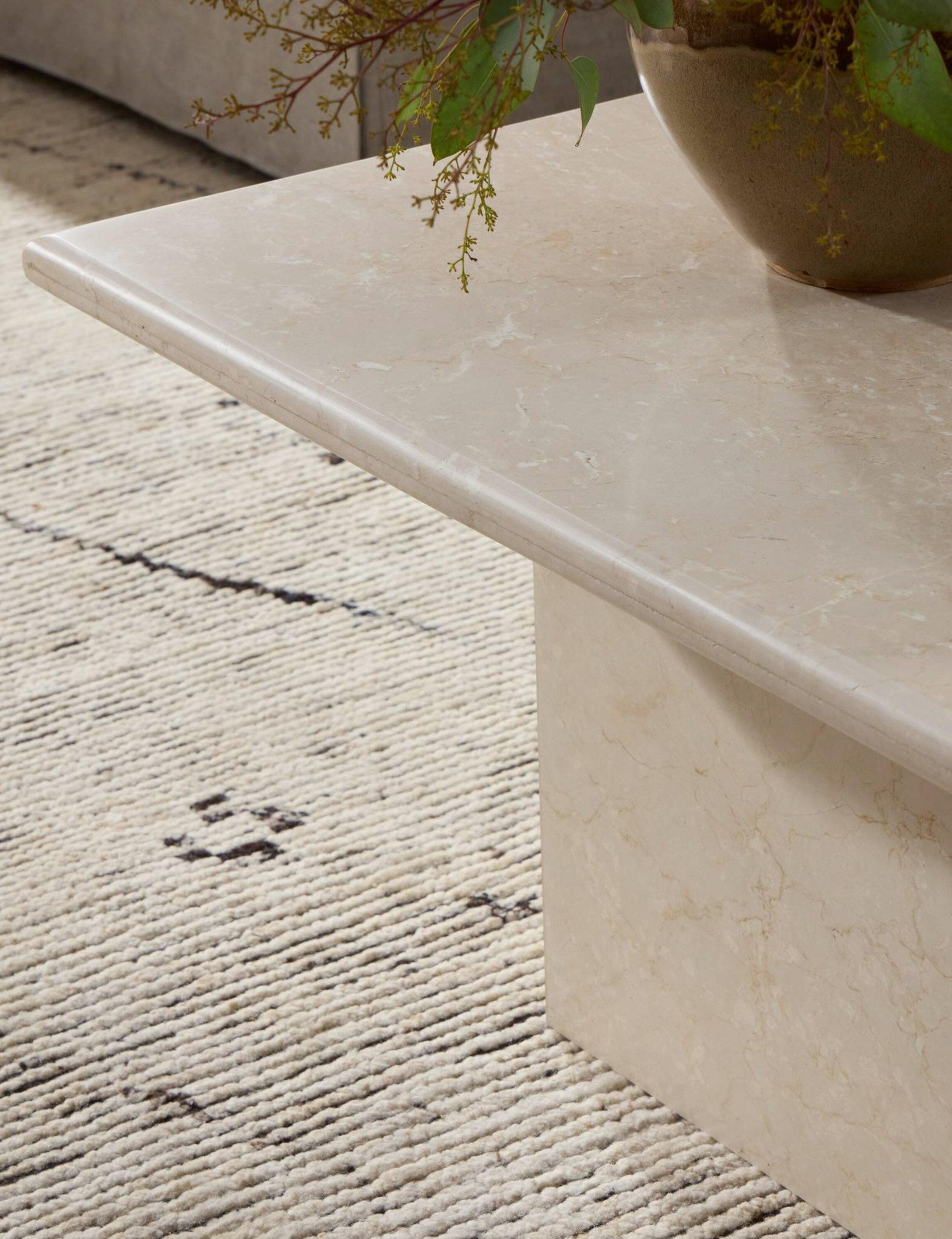 Leonel Coffee Table - Cream Marble