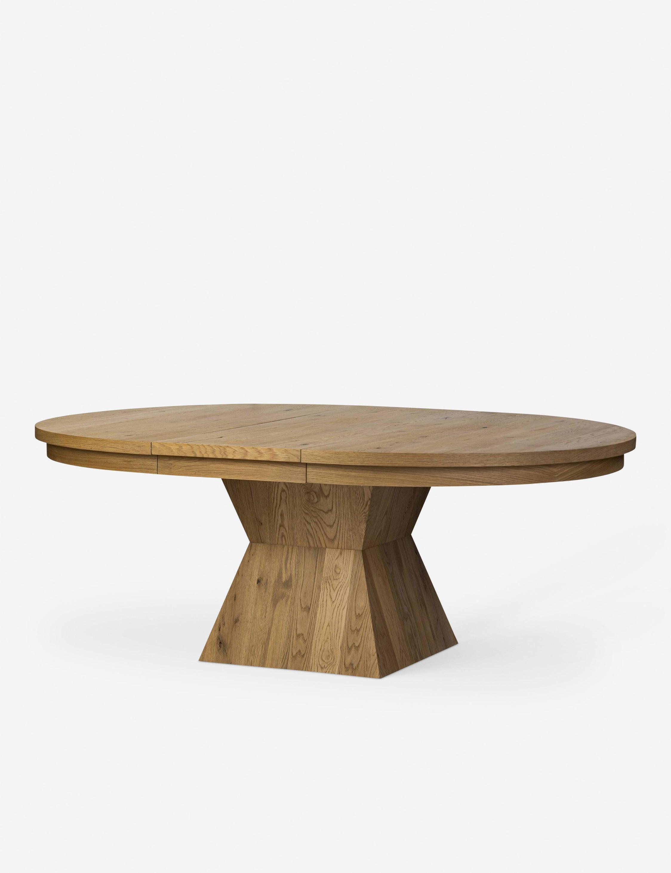 Hermoza Extendable Round Dining Table - Natural Oak