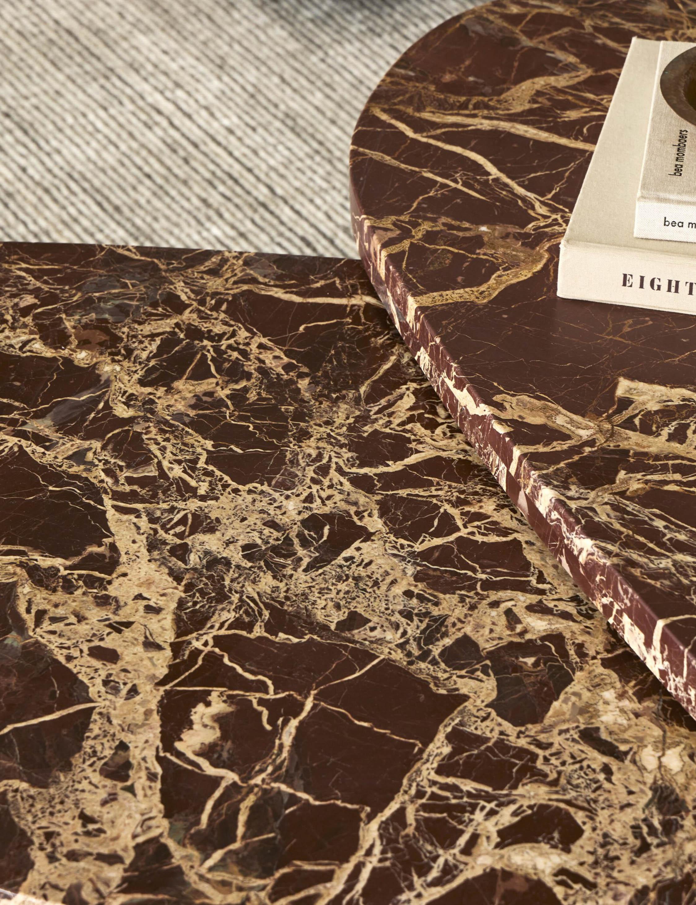 Mariano Nesting Coffee Table (Set of 2) - Merlot Marble