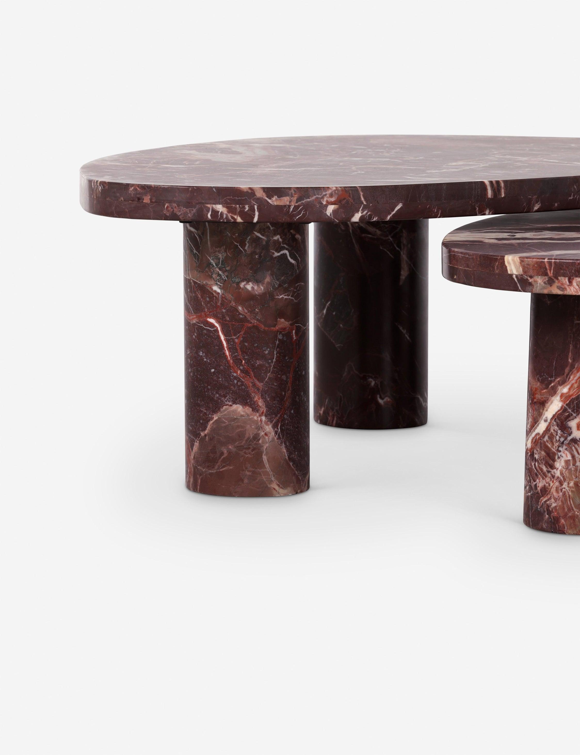 Mariano Nesting Coffee Table (Set of 2) - Merlot Marble