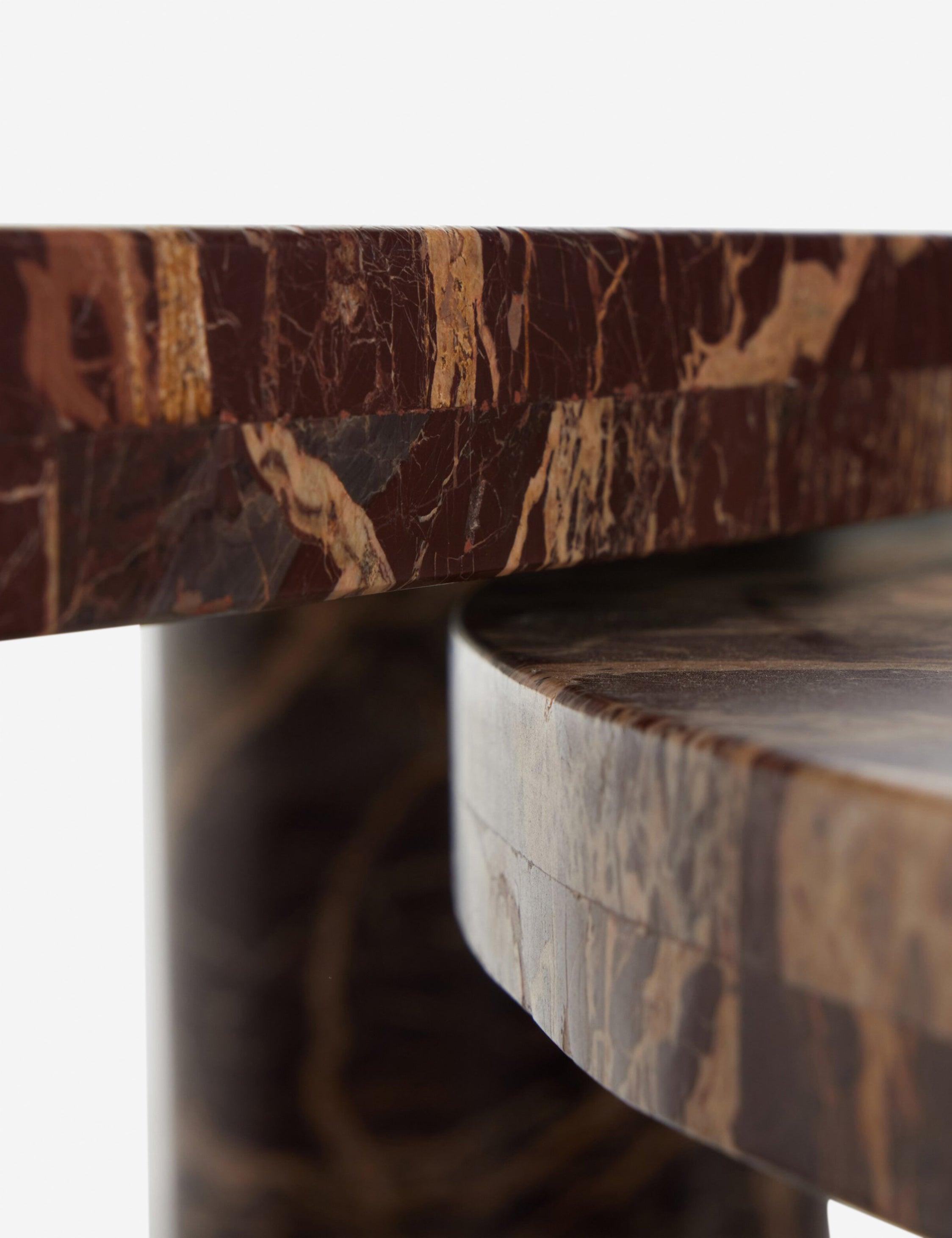 Mariano Nesting Coffee Table (Set of 2) - Merlot Marble