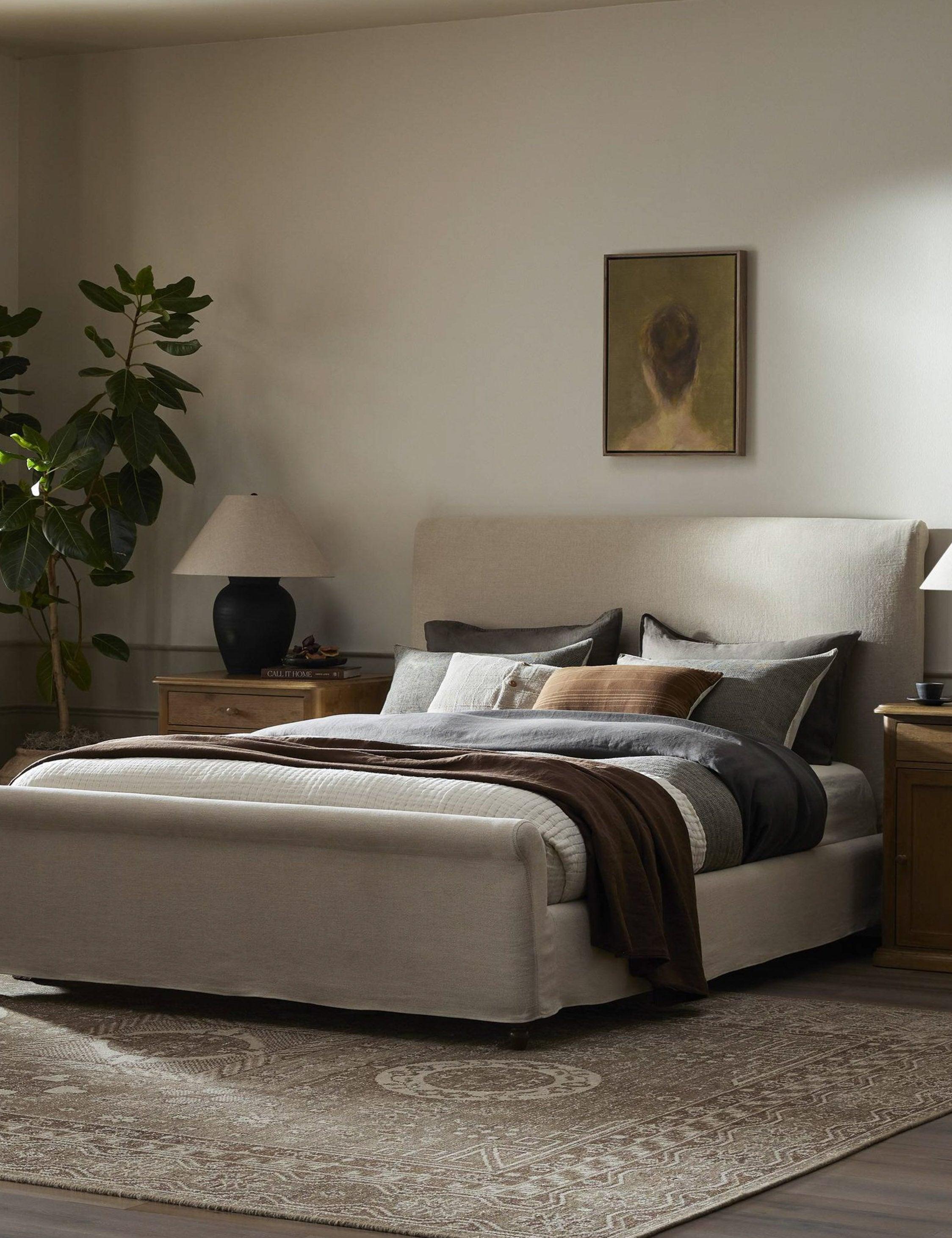 Dalia Slipcover Bed by Amber Lewis x Four Hands - Dune / Queen