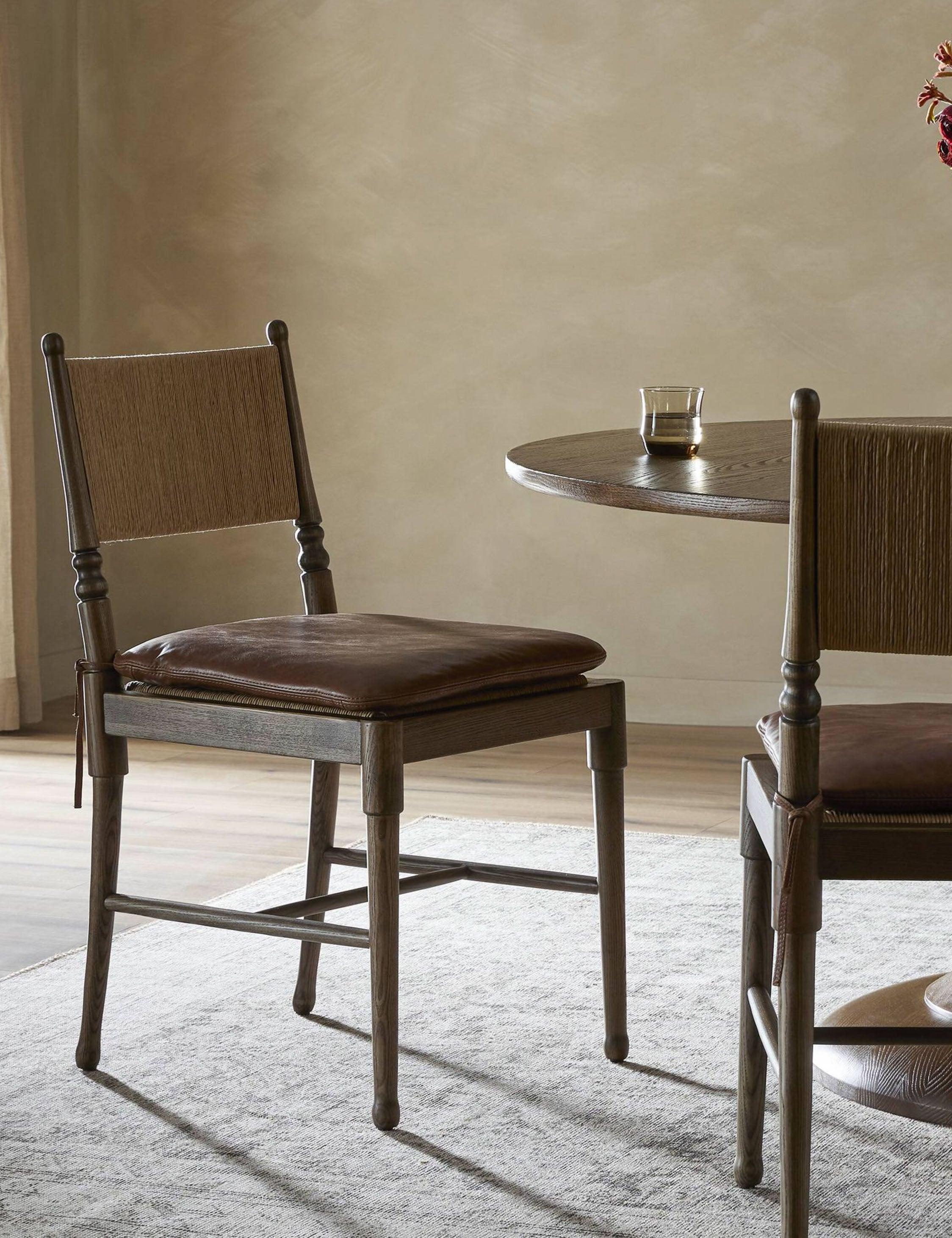 Fayth Dining Chair by Amber Lewis x Four Hands - Mahogany Leather