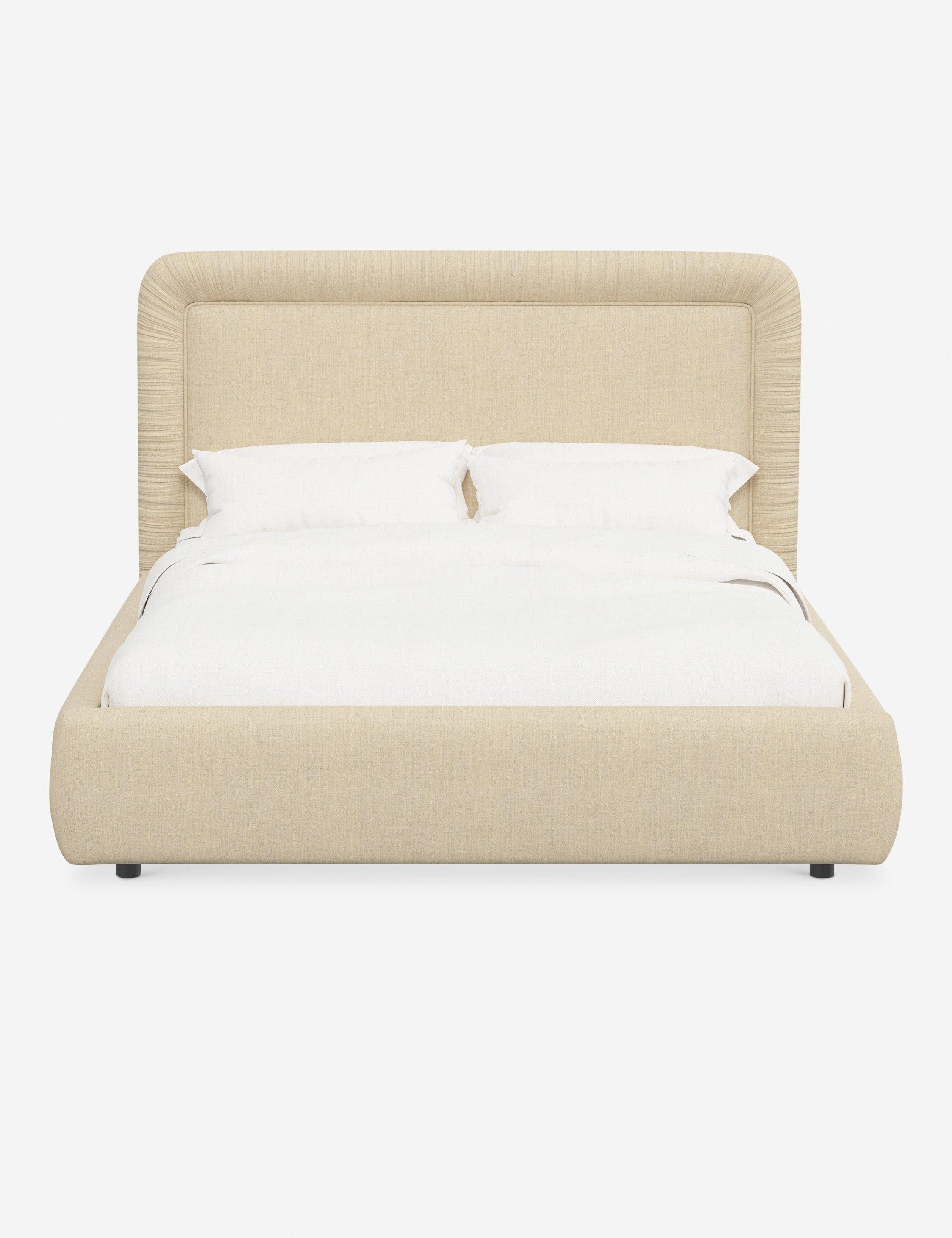 Courtet Platform Bed - Natural Linen / Twin