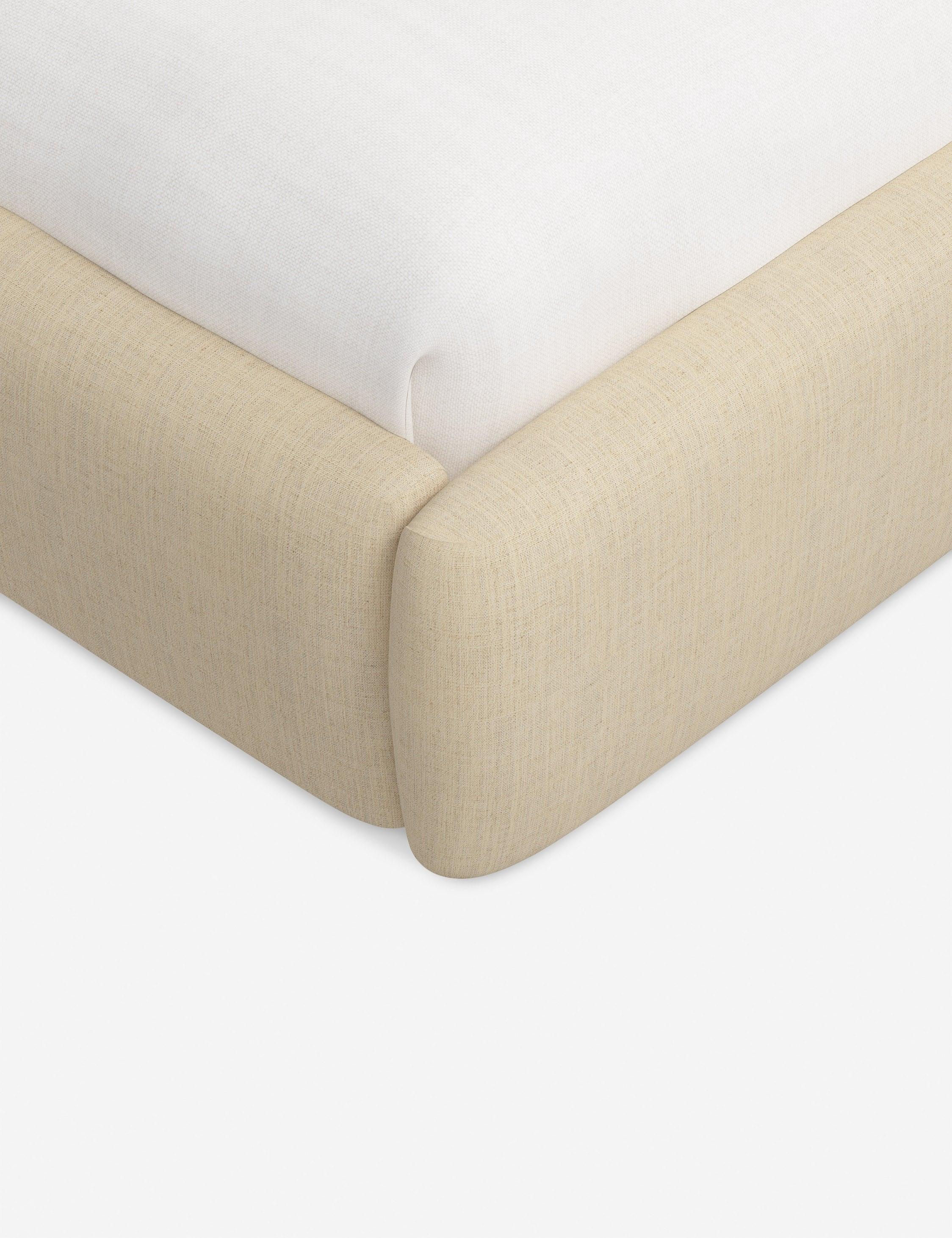 Courtet Platform Bed - Natural Linen / Twin