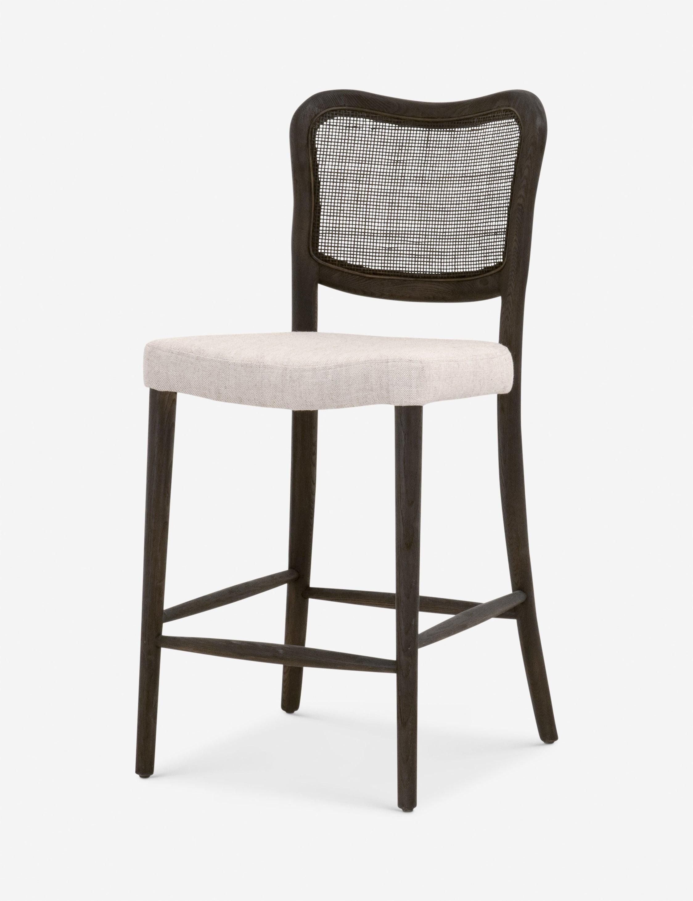 Aniston Counter Stool - Dark Brown Oak
