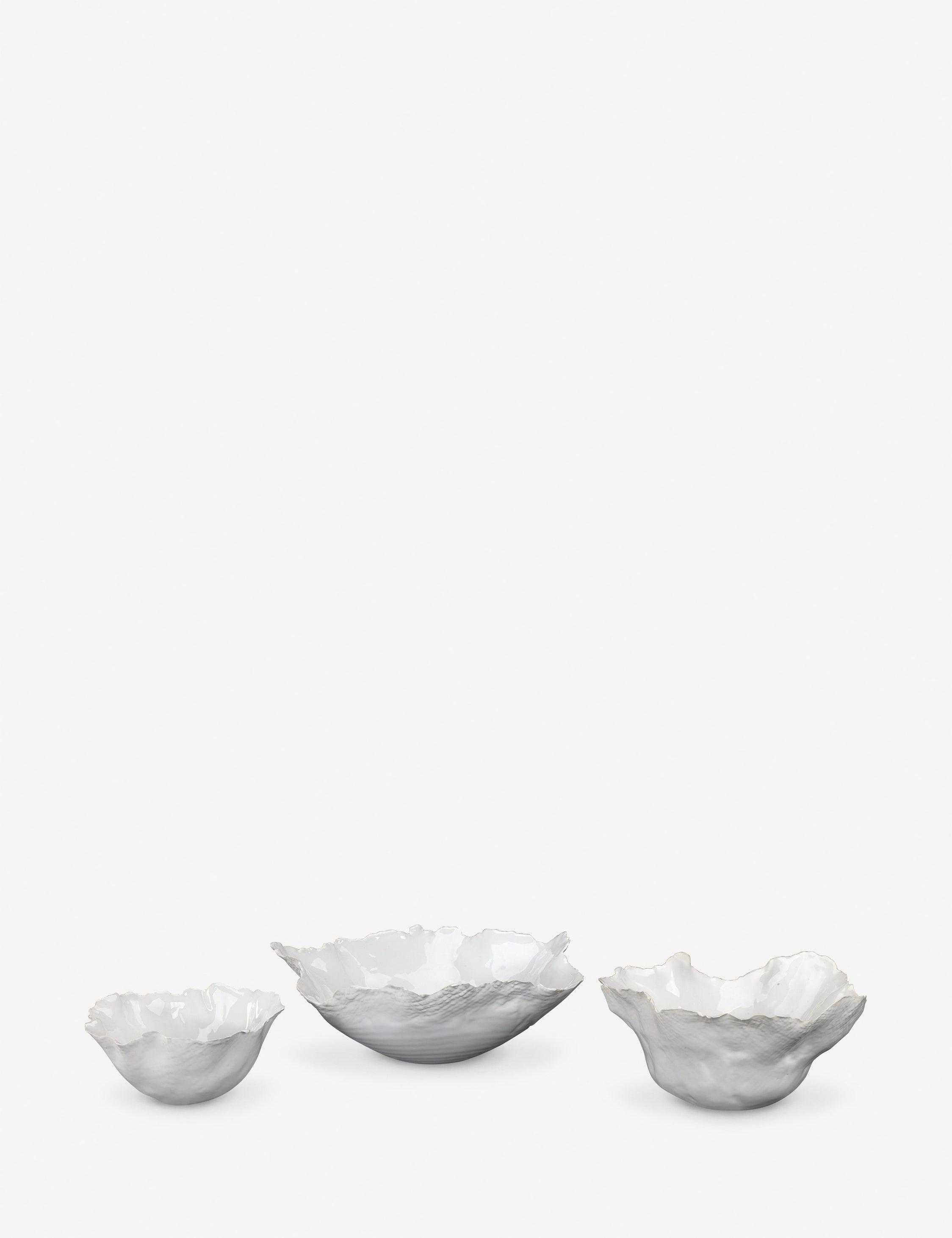 Olyssia Bowls (Set of 3) - White