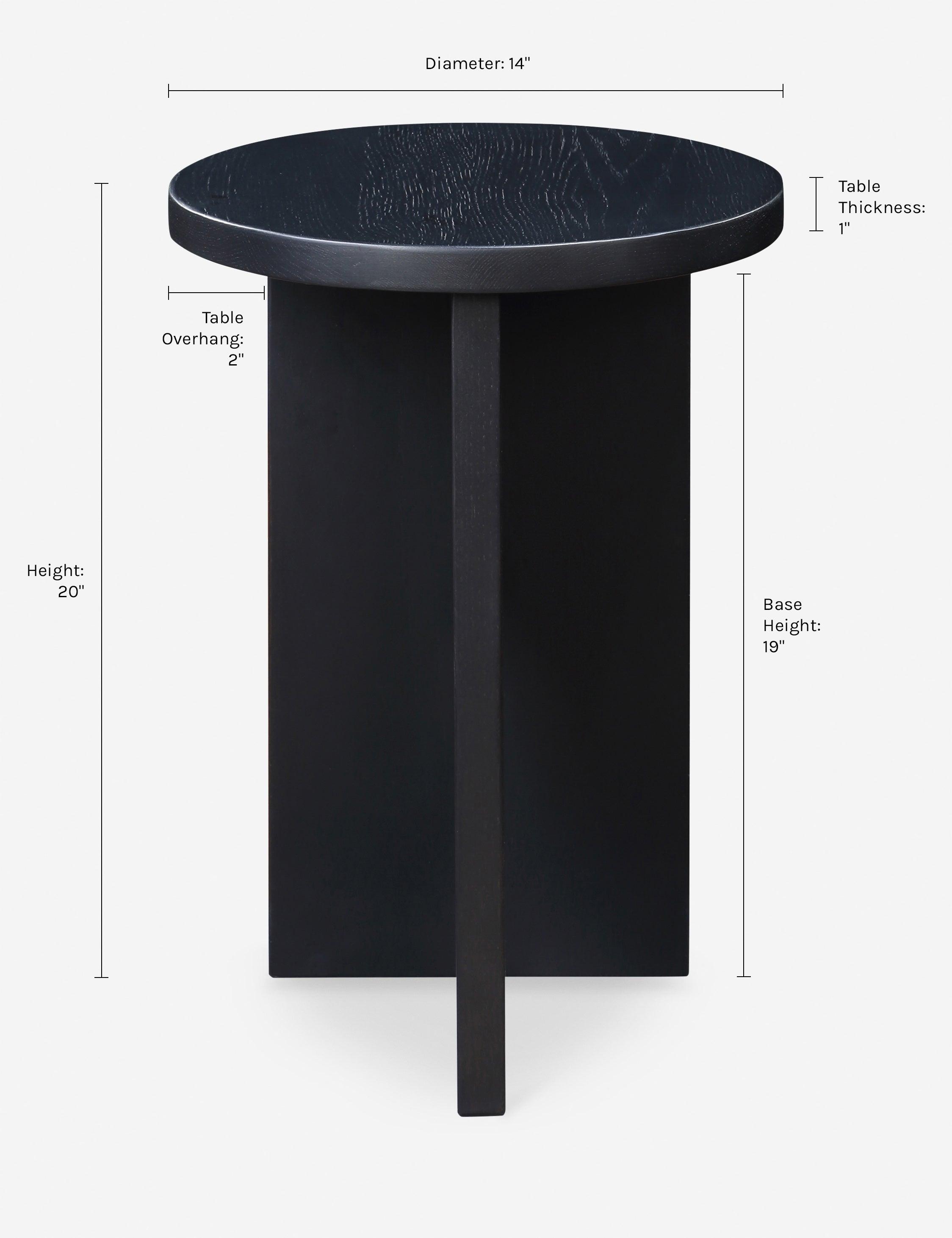 Durante Round Side Table - Black