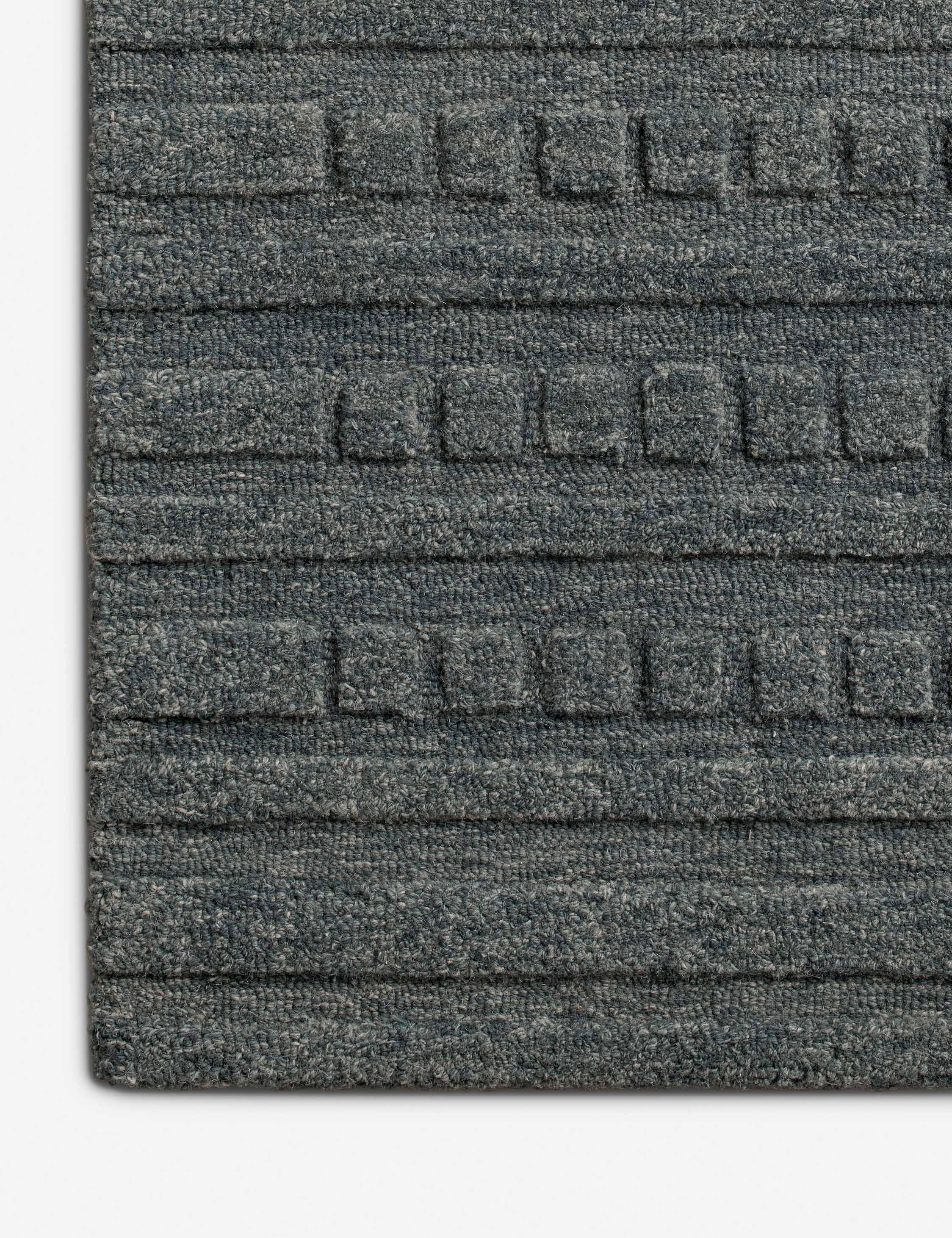 Bradley III Hand-Tufted Wool Rug by Chris Loves Julia x Loloi - Teal / 9'3" x 13'