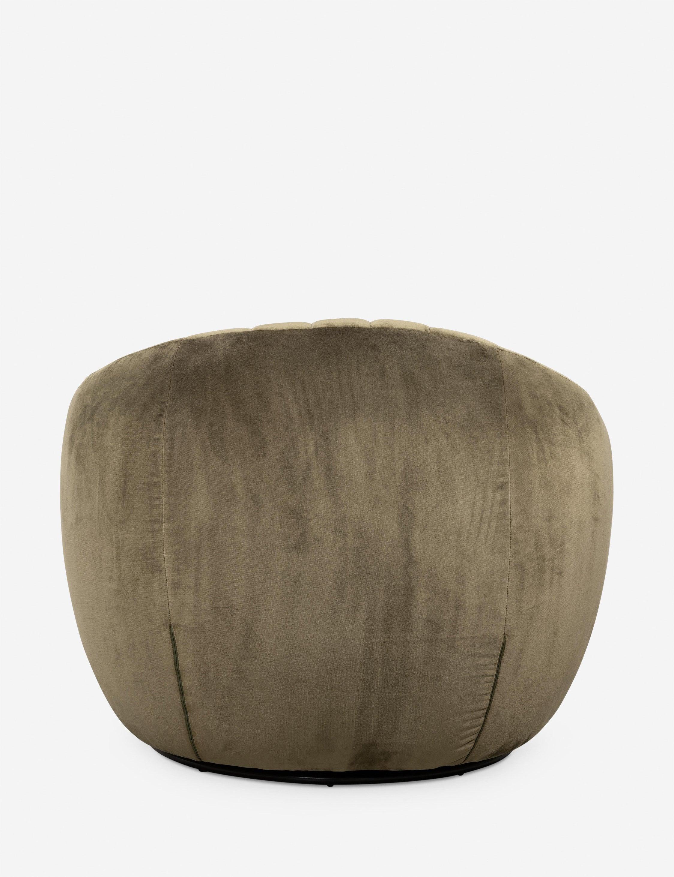 Beatrice Swivel Chair - Olive Velvet