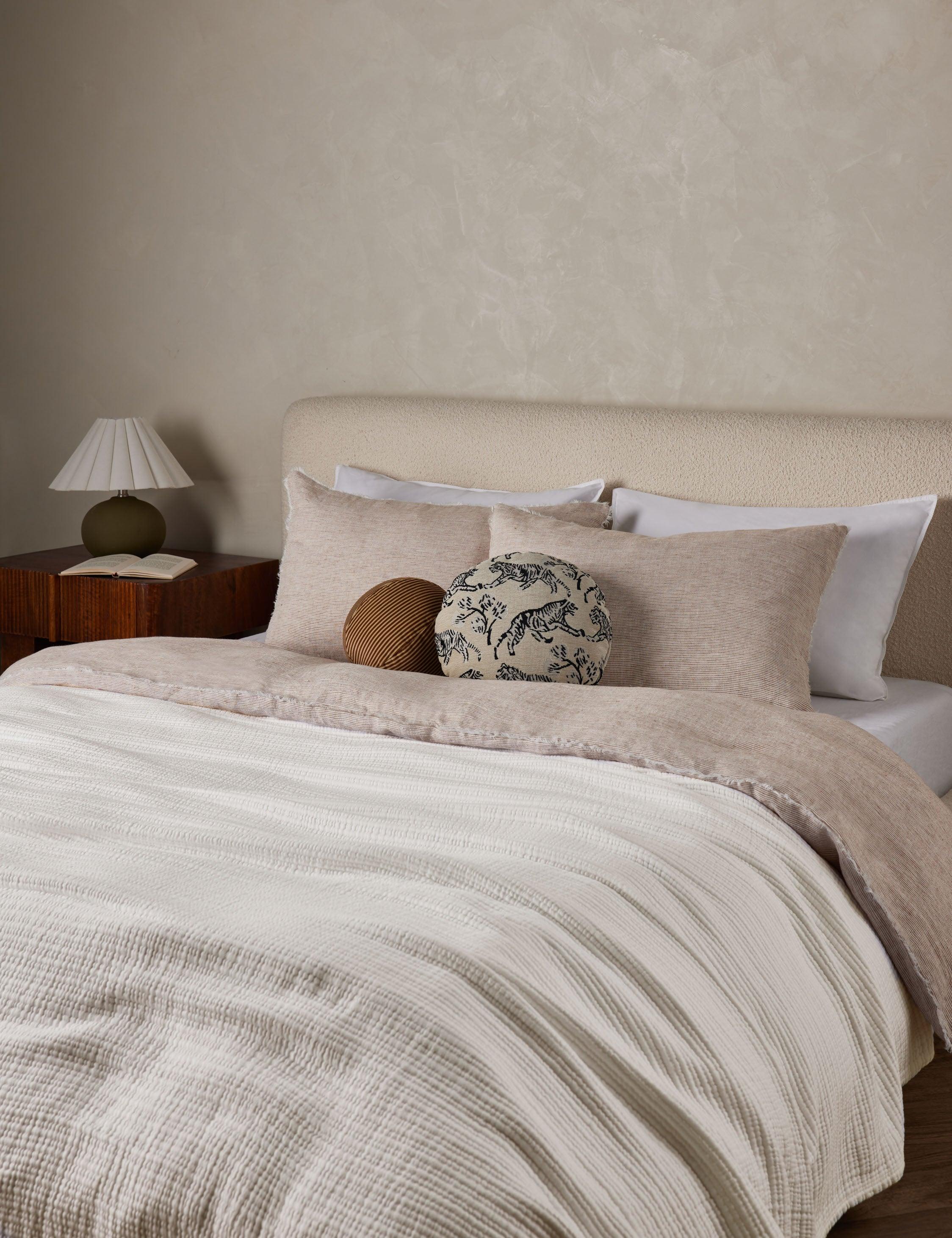 Chatham Cotton Matelasse Coverlet by Pom Pom at Home - Cream / Queen