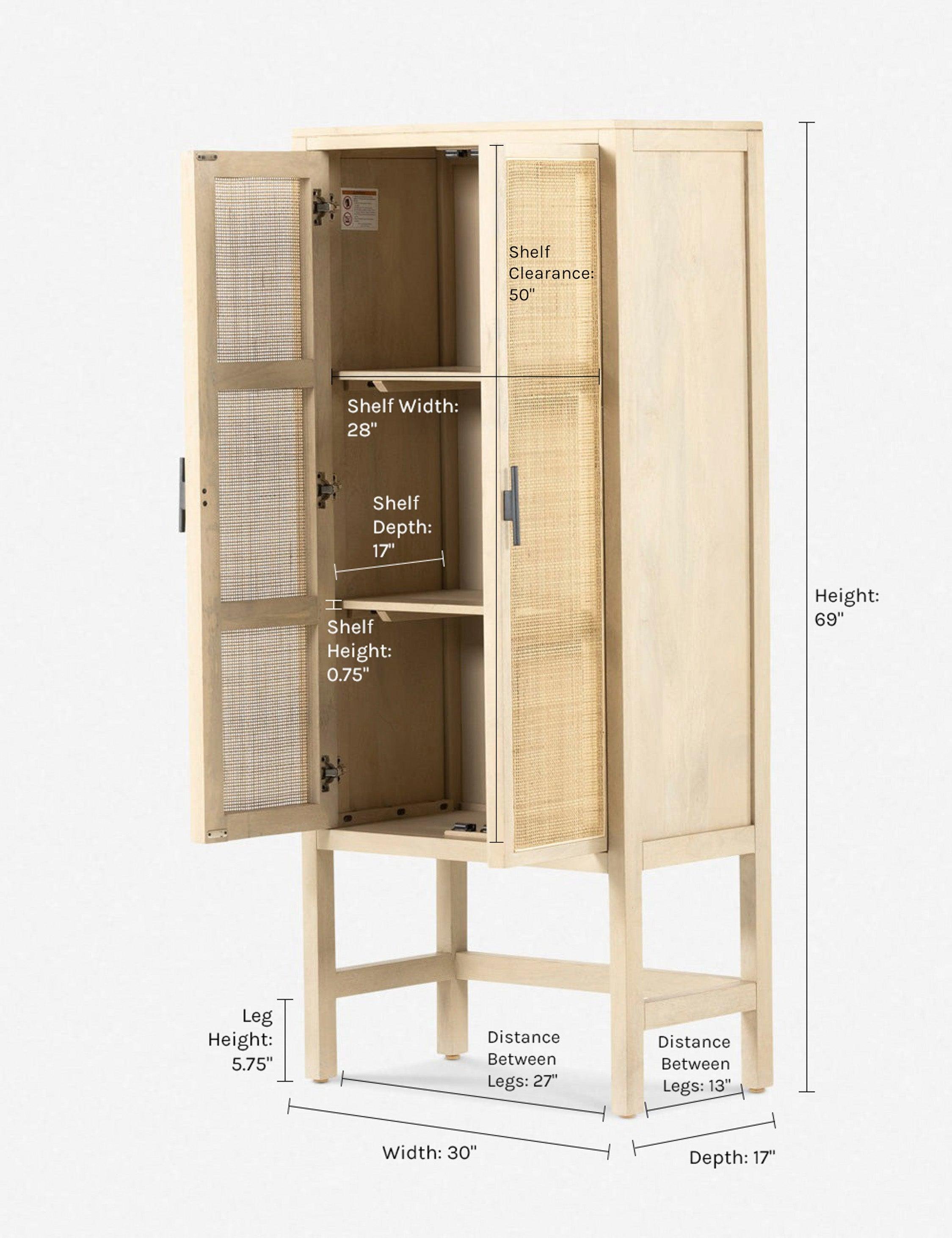 Hannah Narrow Cabinet - Natural