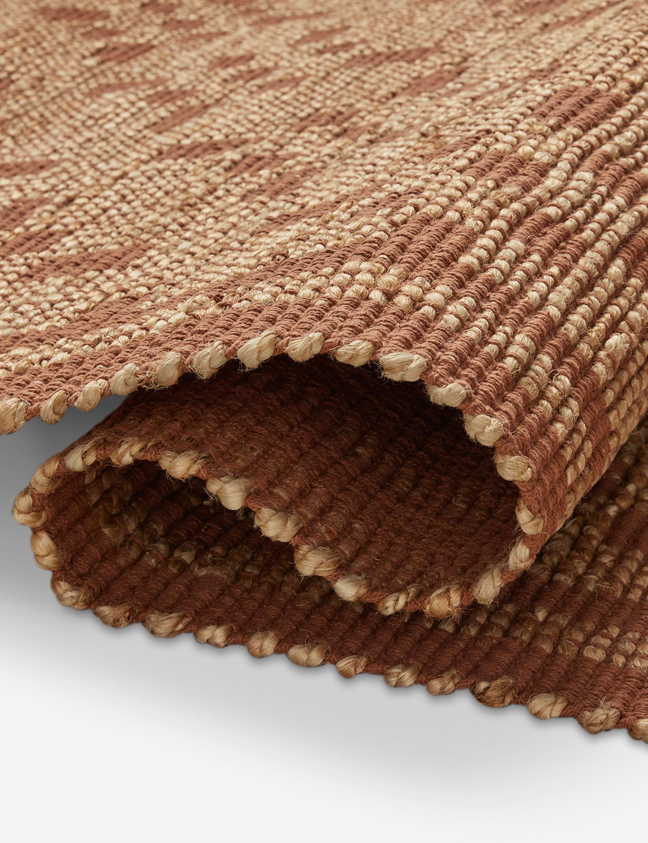 Judy II Jute-Blend Rug by Chris Loves Julia x Loloi - Natural and Spice / 2'6" x 7'6" Runner