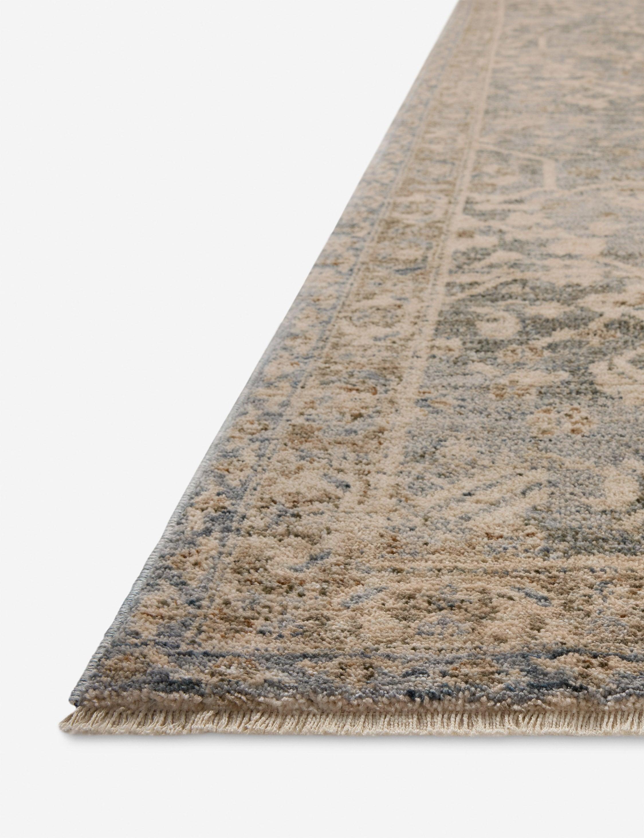Junie I Rug Magnolia Home by Joanna Gaines x Loloi - Blue and Natural / 6'7" x 9'10"