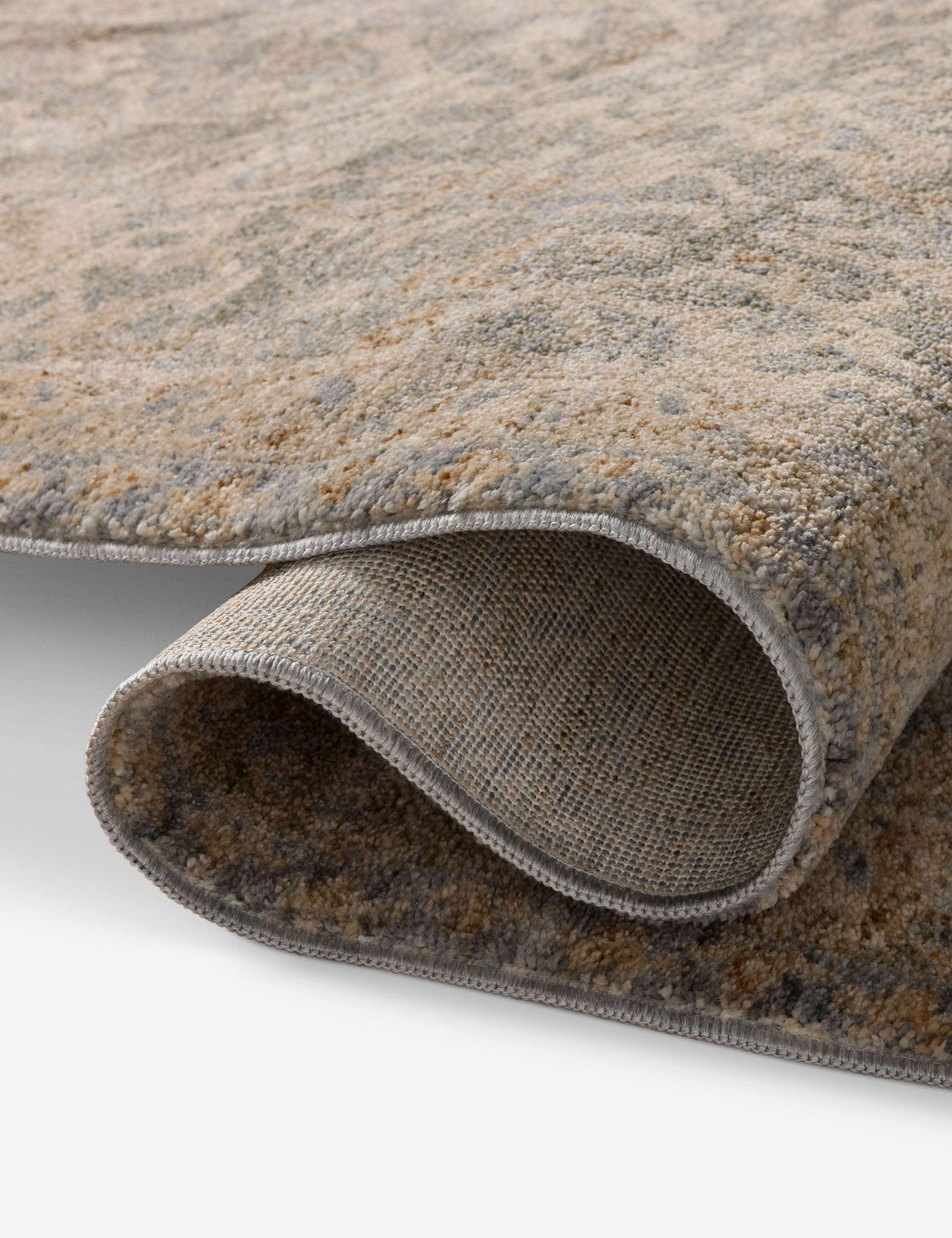 Junie I Rug Magnolia Home by Joanna Gaines x Loloi - Blue and Natural / 6'7" x 9'10"