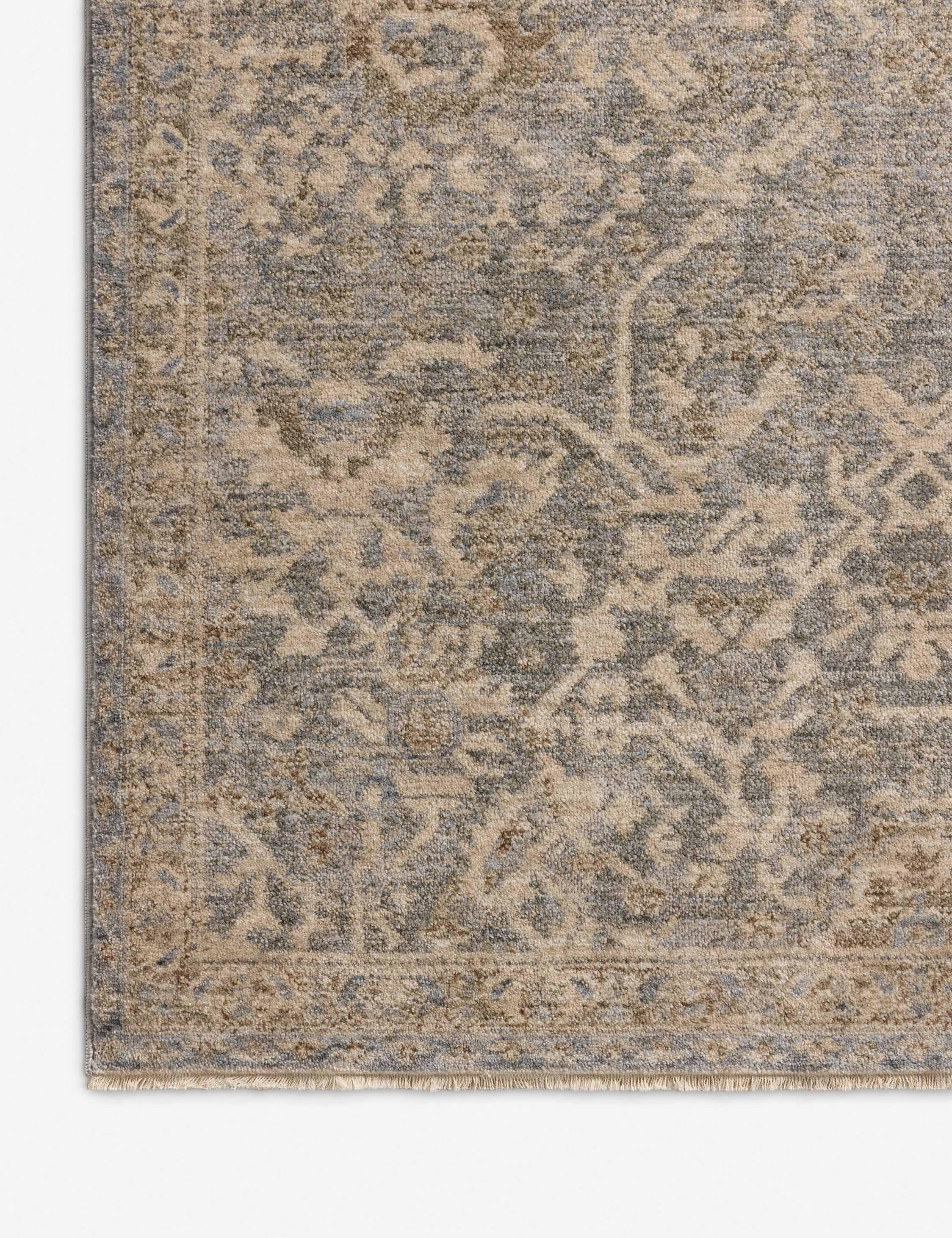 Junie I Rug Magnolia Home by Joanna Gaines x Loloi - Blue and Natural / 6'7" x 9'10"