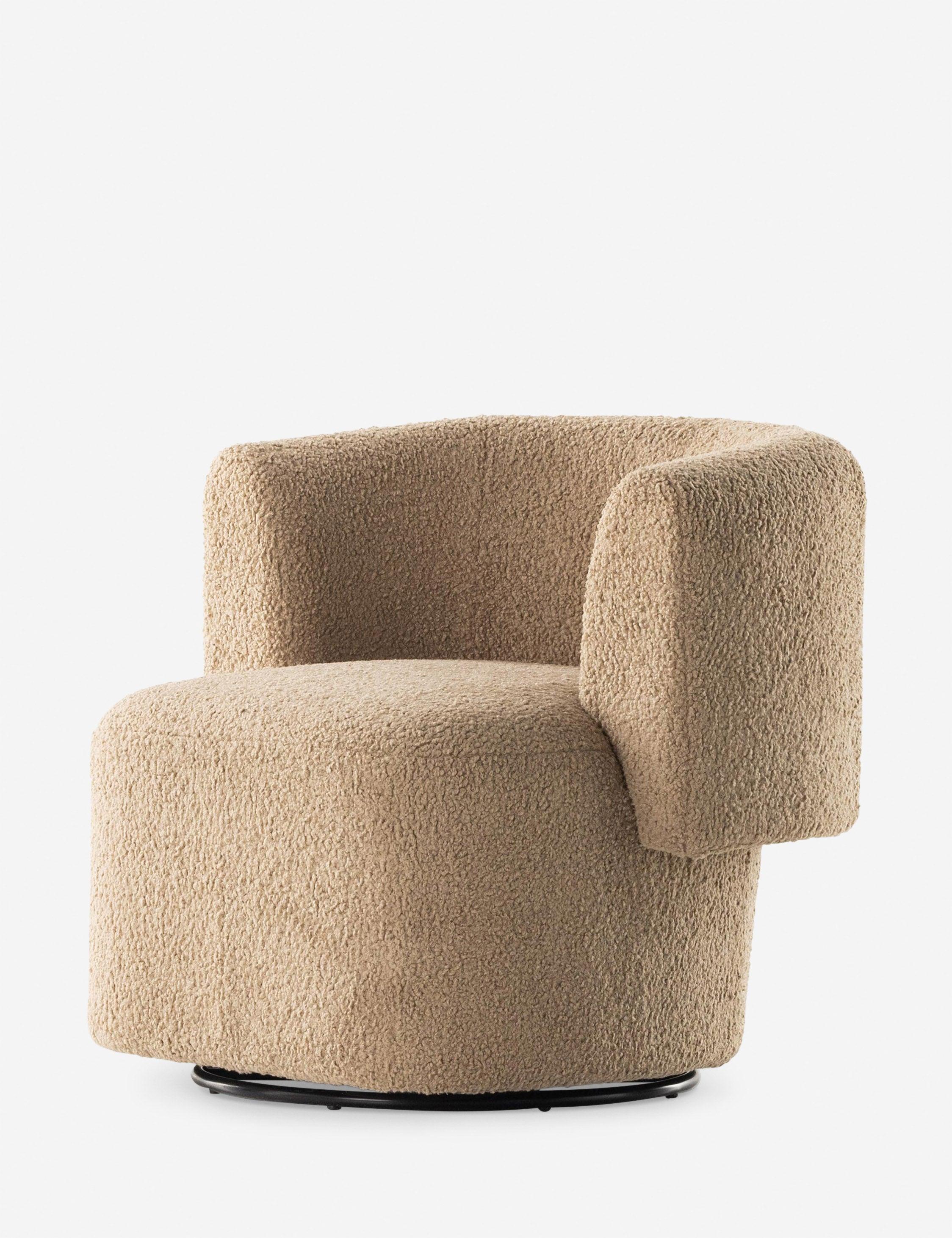 Kelis Swivel Chair - Camel Sheepskin