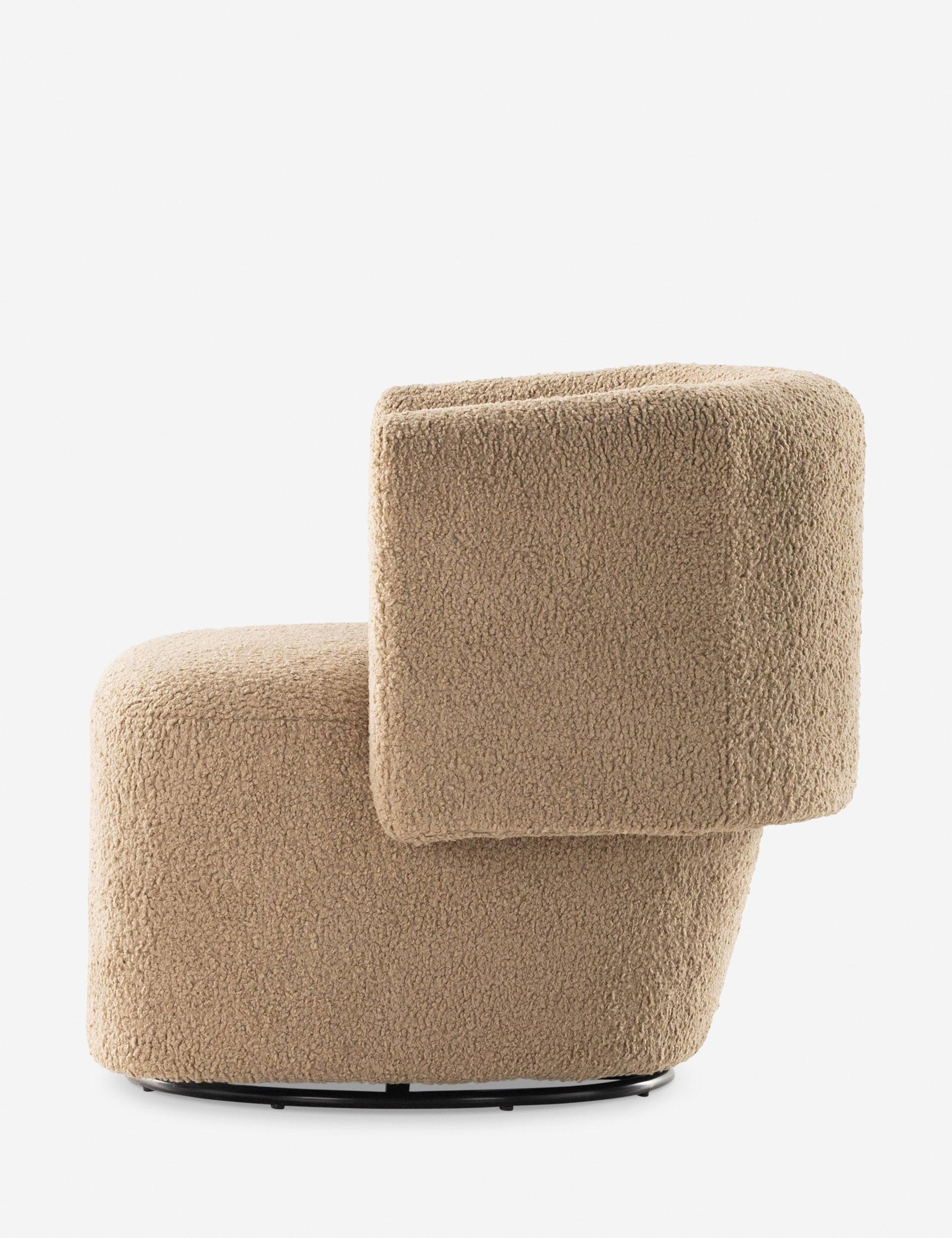 Kelis Swivel Chair - Camel Sheepskin