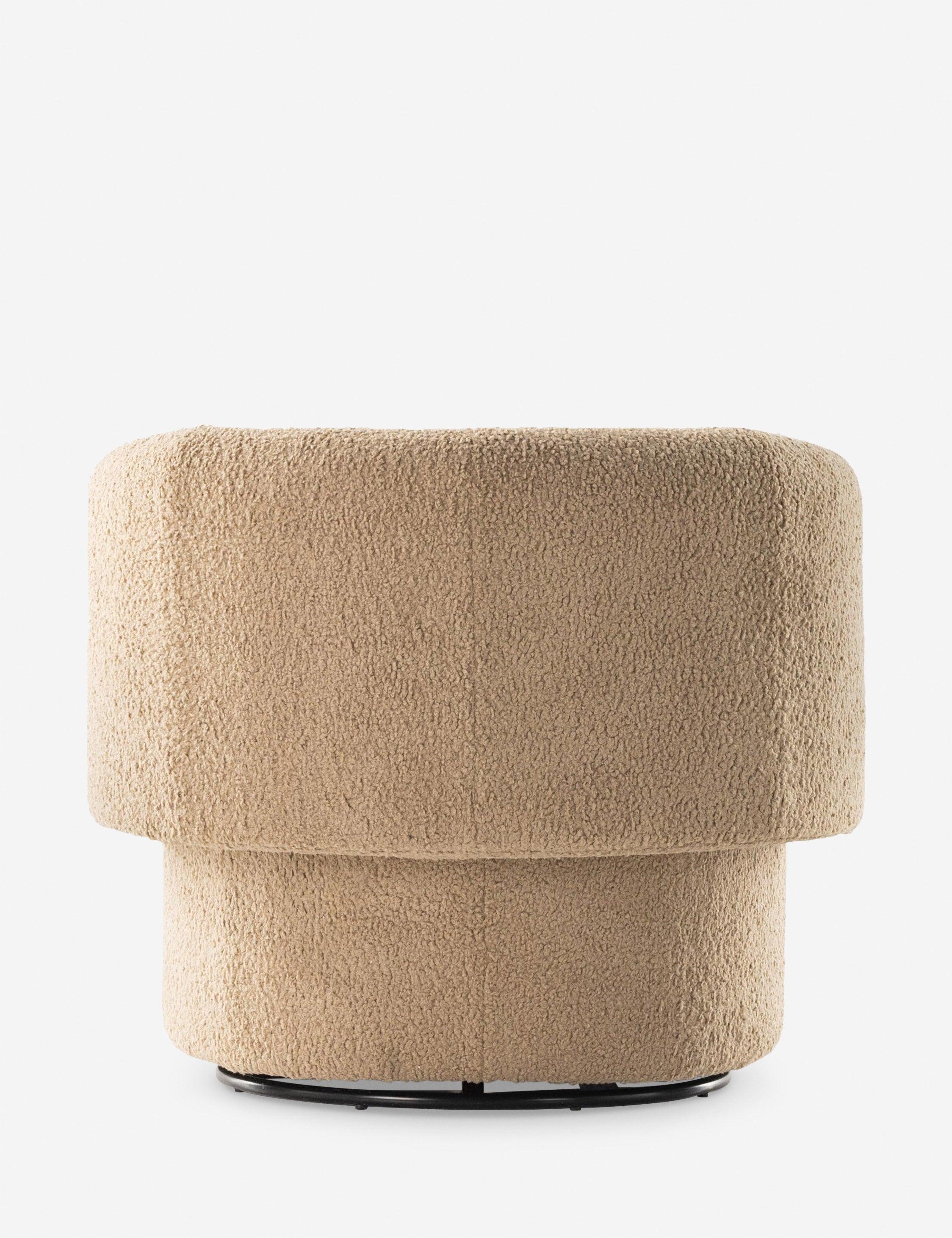 Kelis Swivel Chair - Camel Sheepskin