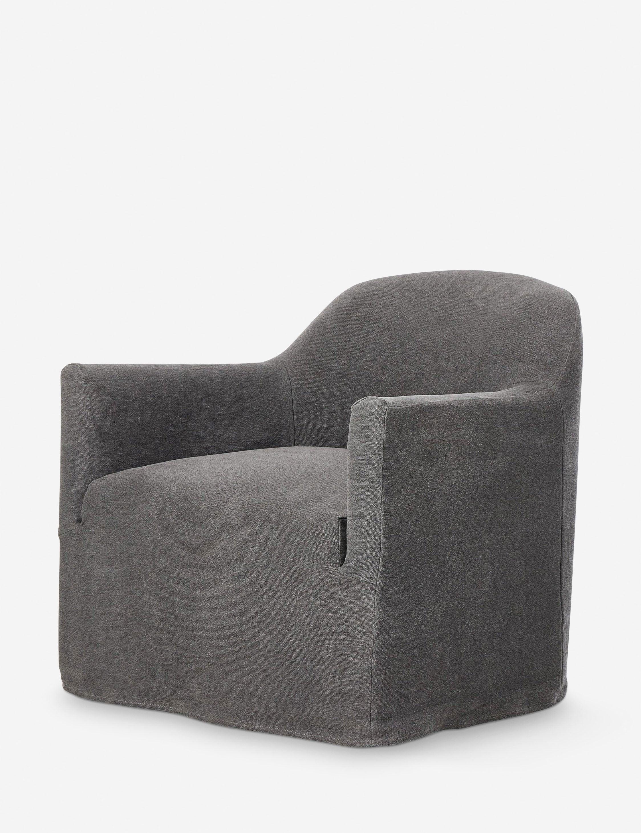 Lowell Slipcover Swivel Chair by Amber Lewis x Four Hands - Denim