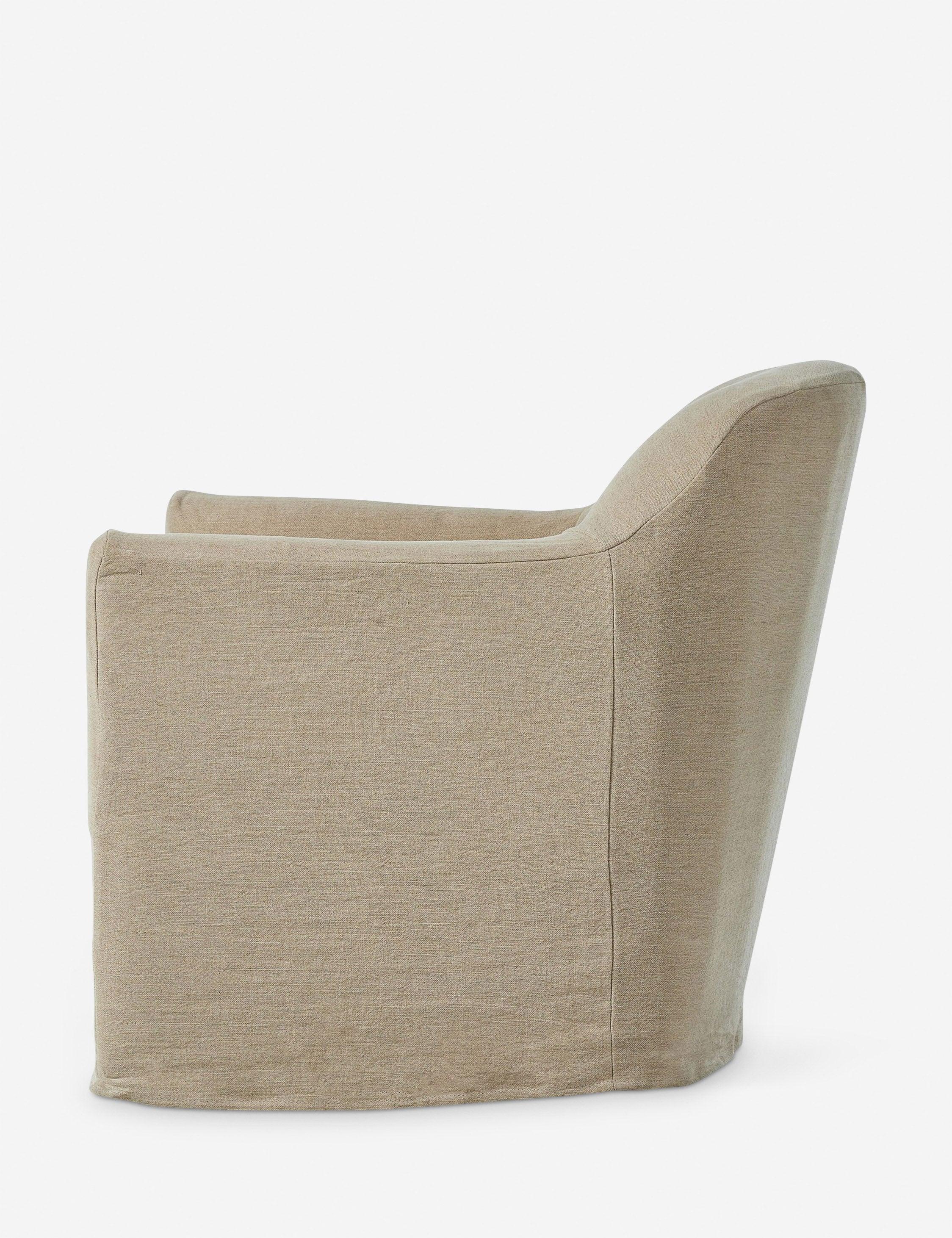 Lowell Slipcover Swivel Chair by Amber Lewis x Four Hands - Dune