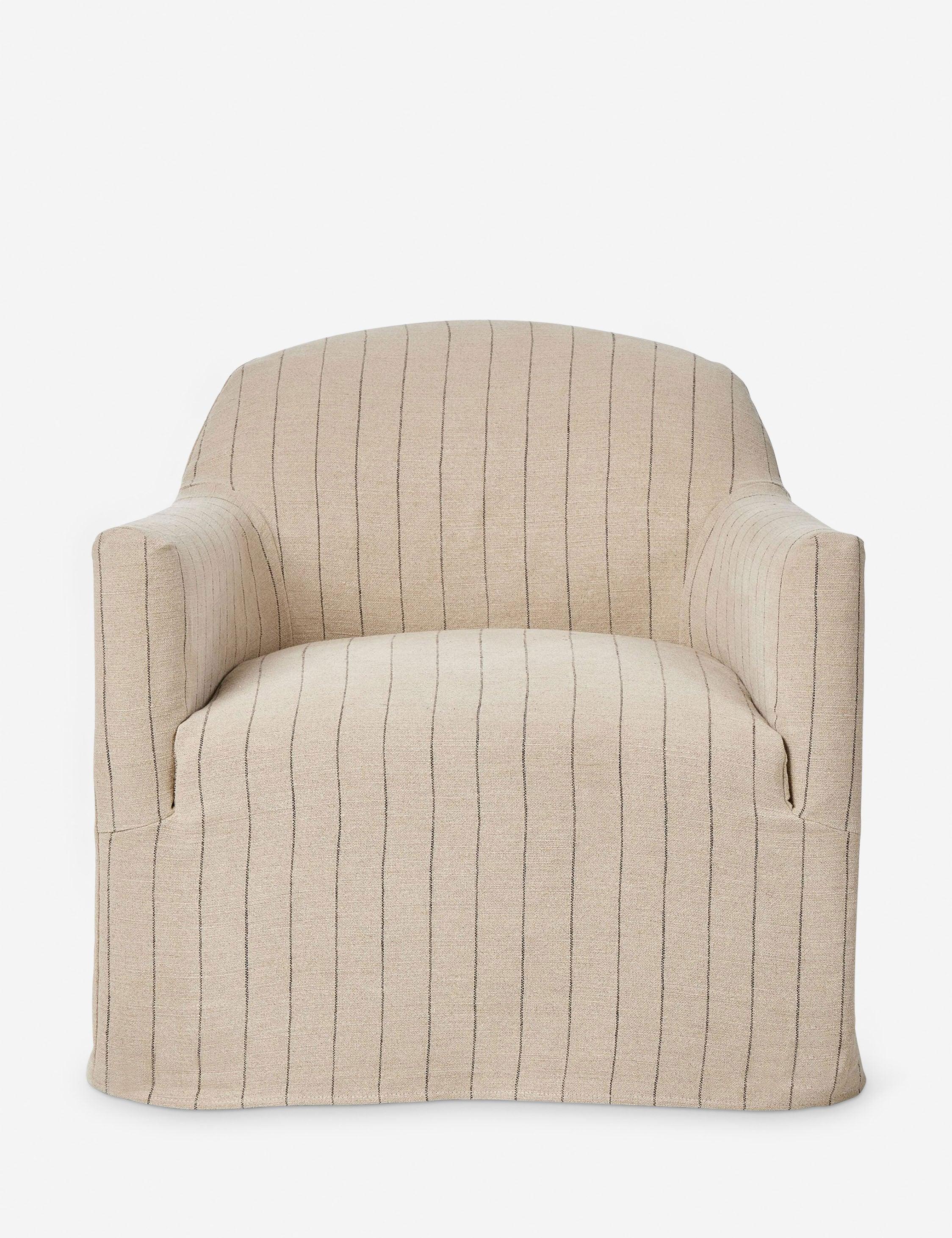Lowell Slipcover Swivel Chair by Amber Lewis x Four Hands - Flint