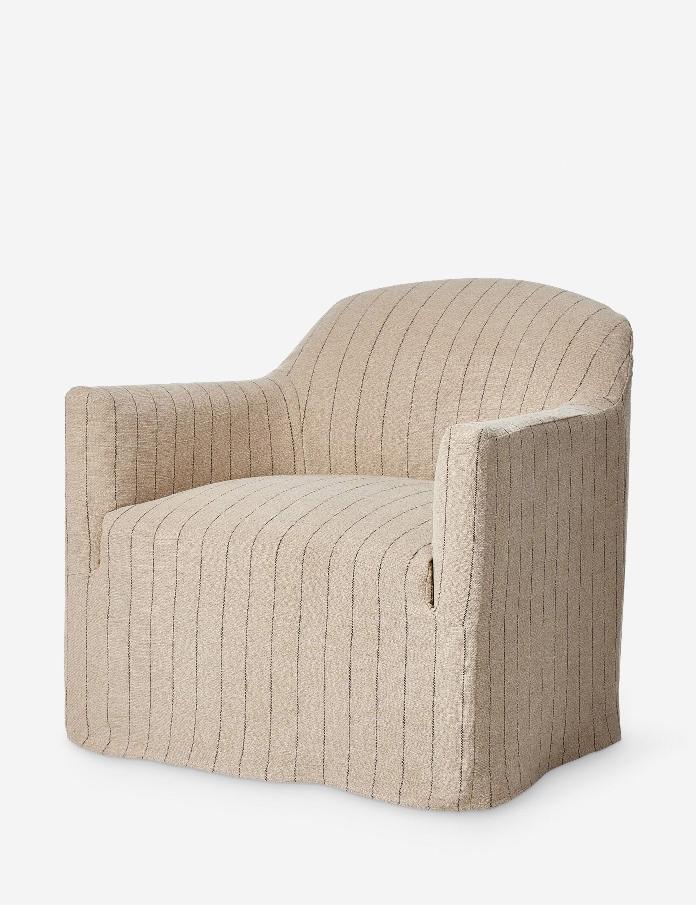 Lowell Slipcover Swivel Chair by Amber Lewis x Four Hands - Flint