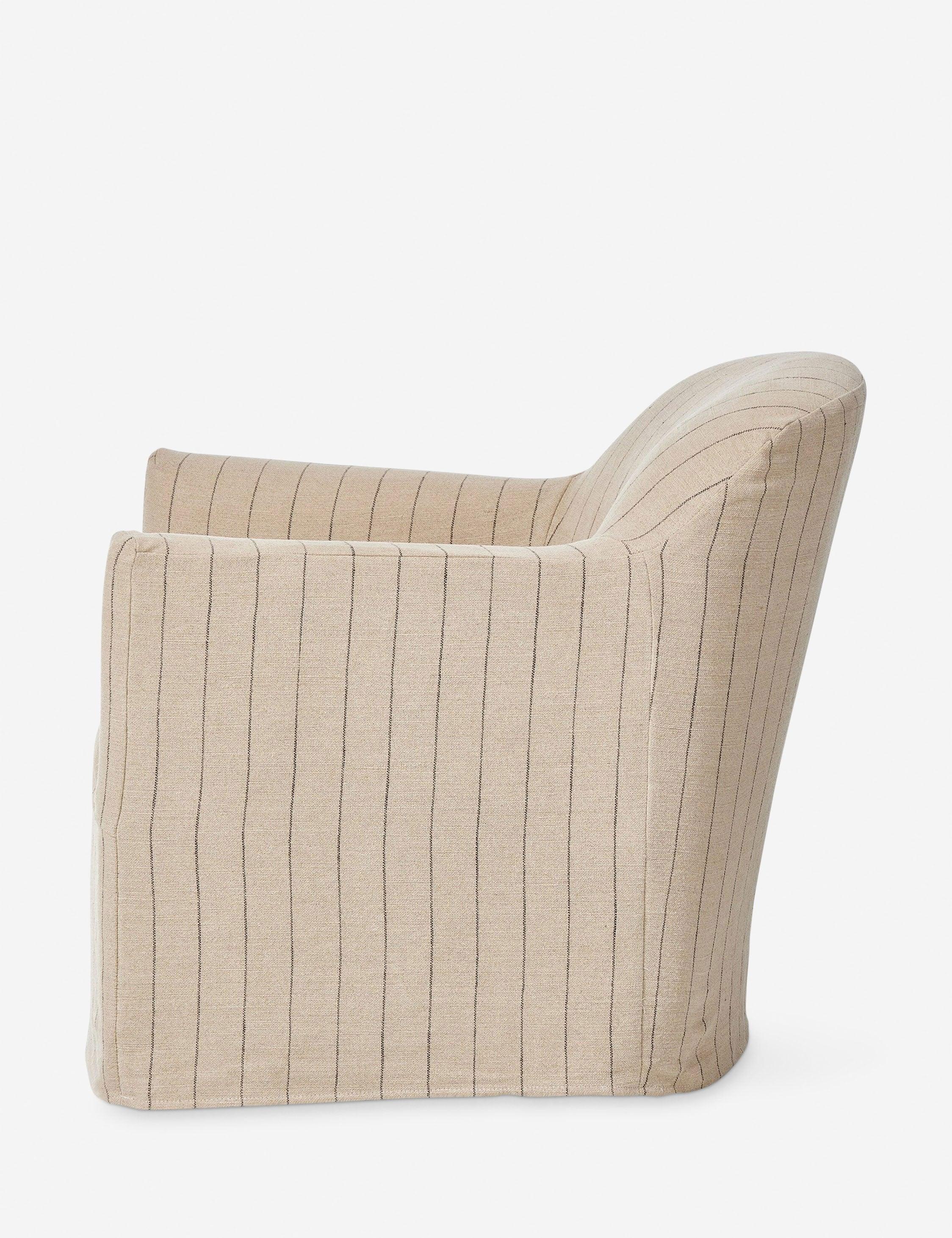 Lowell Slipcover Swivel Chair by Amber Lewis x Four Hands - Flint
