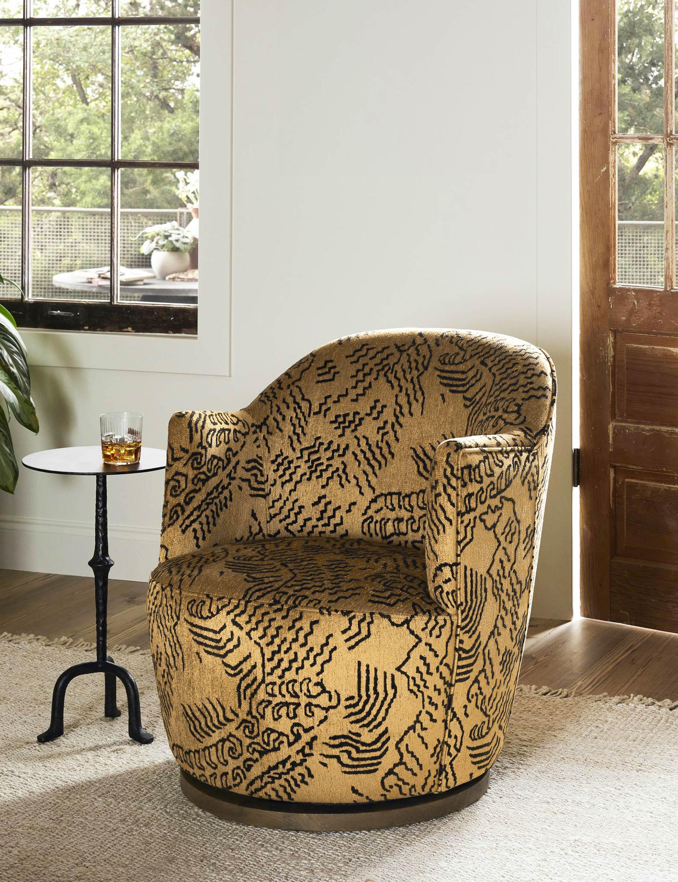 Margie Swivel Chair - Gold