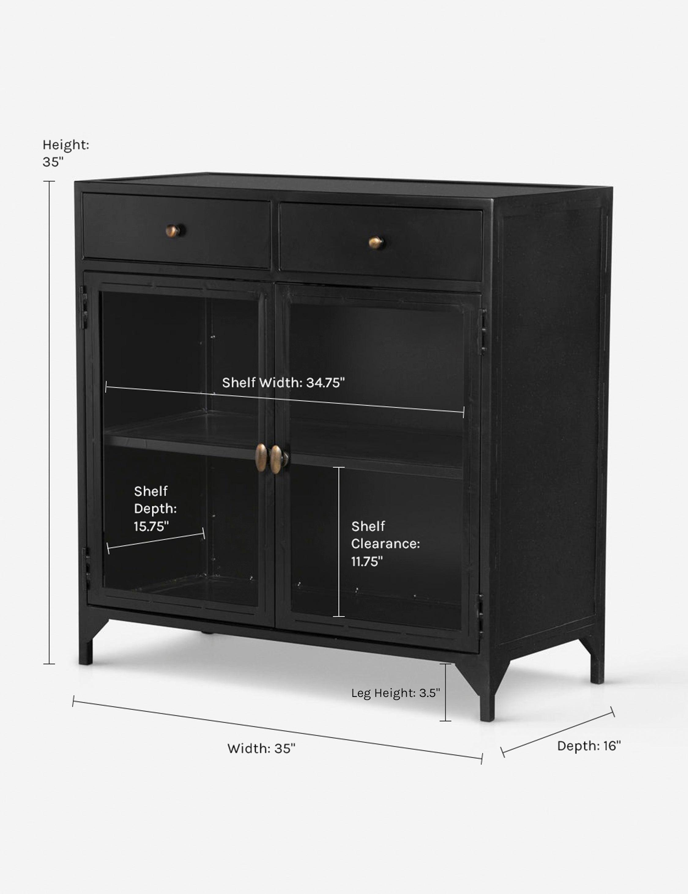 Malcom Small Curio Cabinet - Black