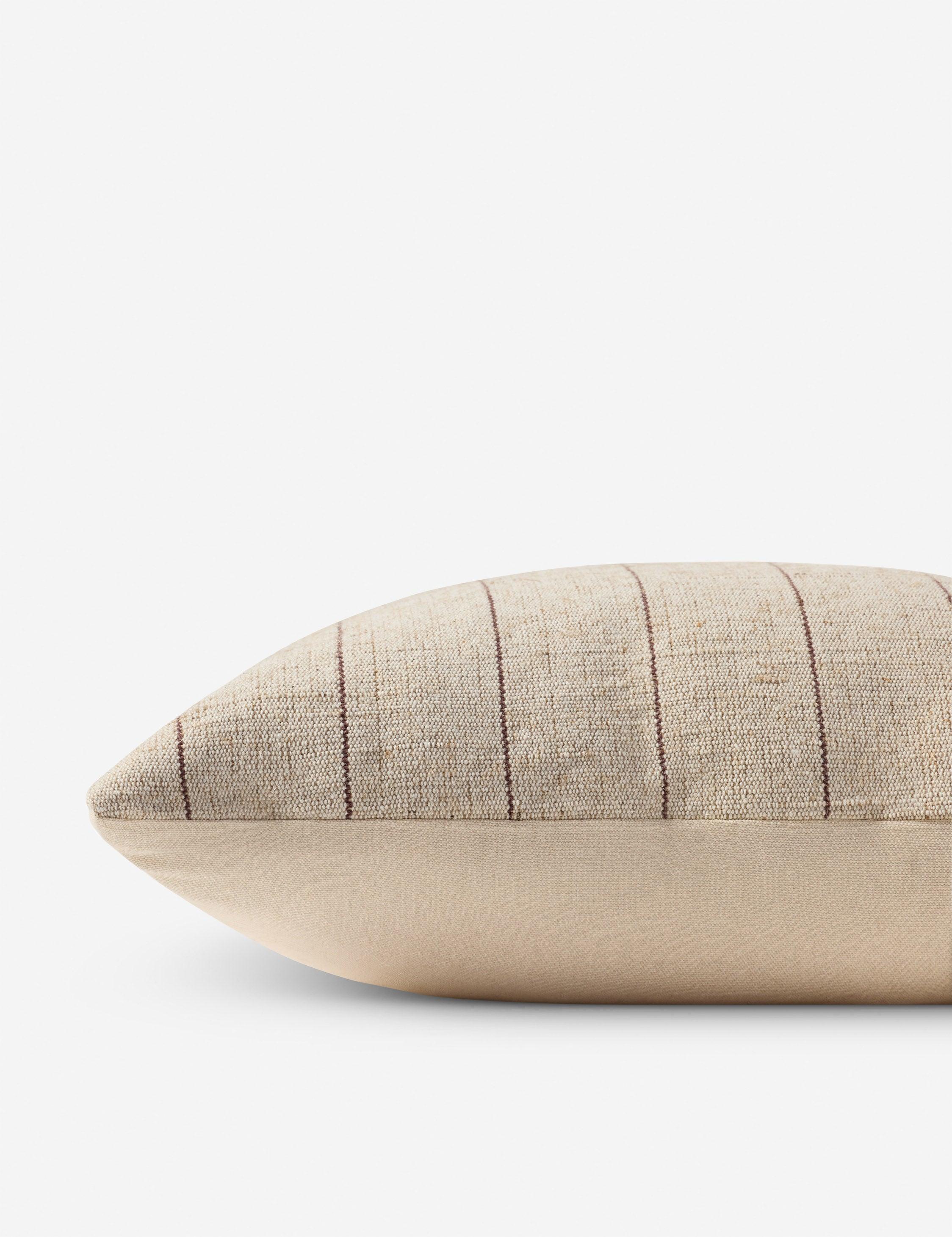 Stockton Pillow by Amber Lewis x Loloi - Sand / 22" x 22" / Down