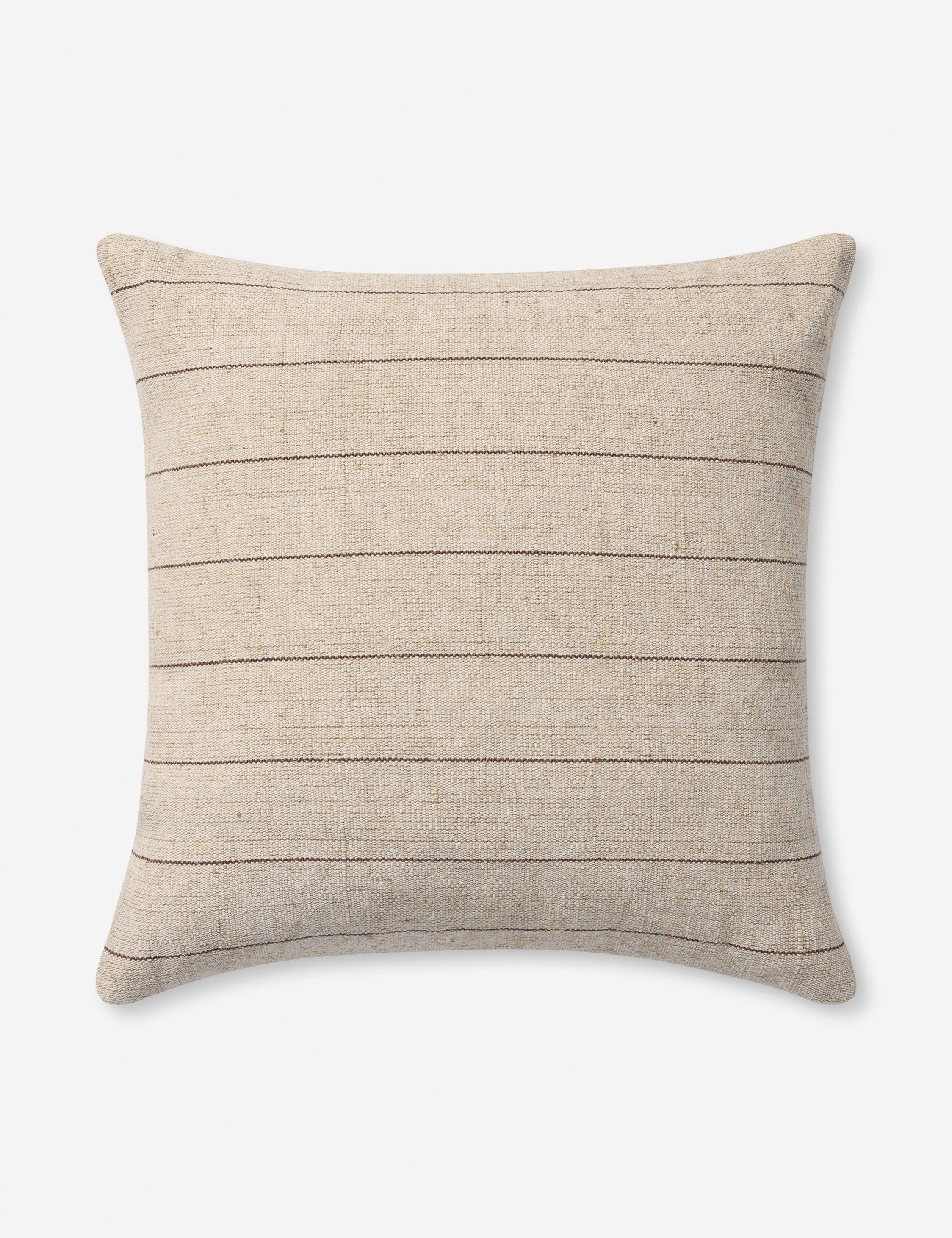 Stockton Pillow by Amber Lewis x Loloi - Sand / 22" x 22" / Down