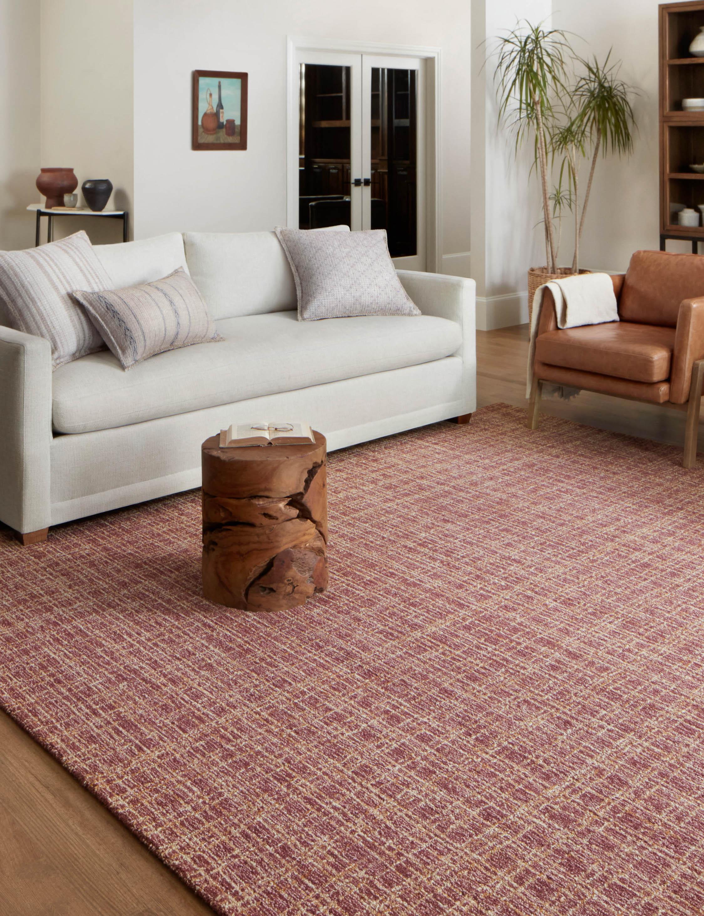 Polly I Hand-Tufted Wool Rug by Chris Loves Julia x Loloi - Berry and Natural / 2'6" x 9'9" Runner