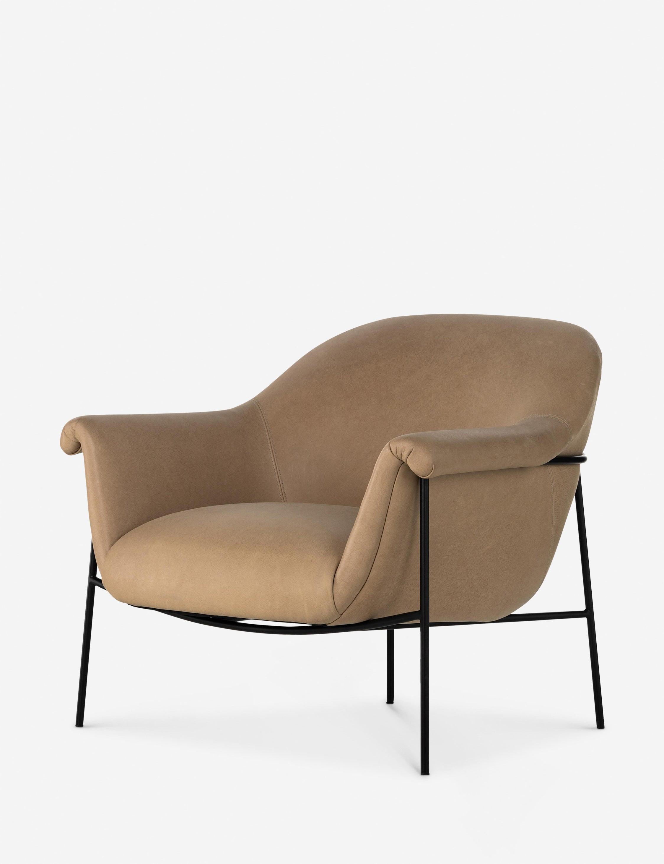 Penelope Accent Chair - Taupe Leather