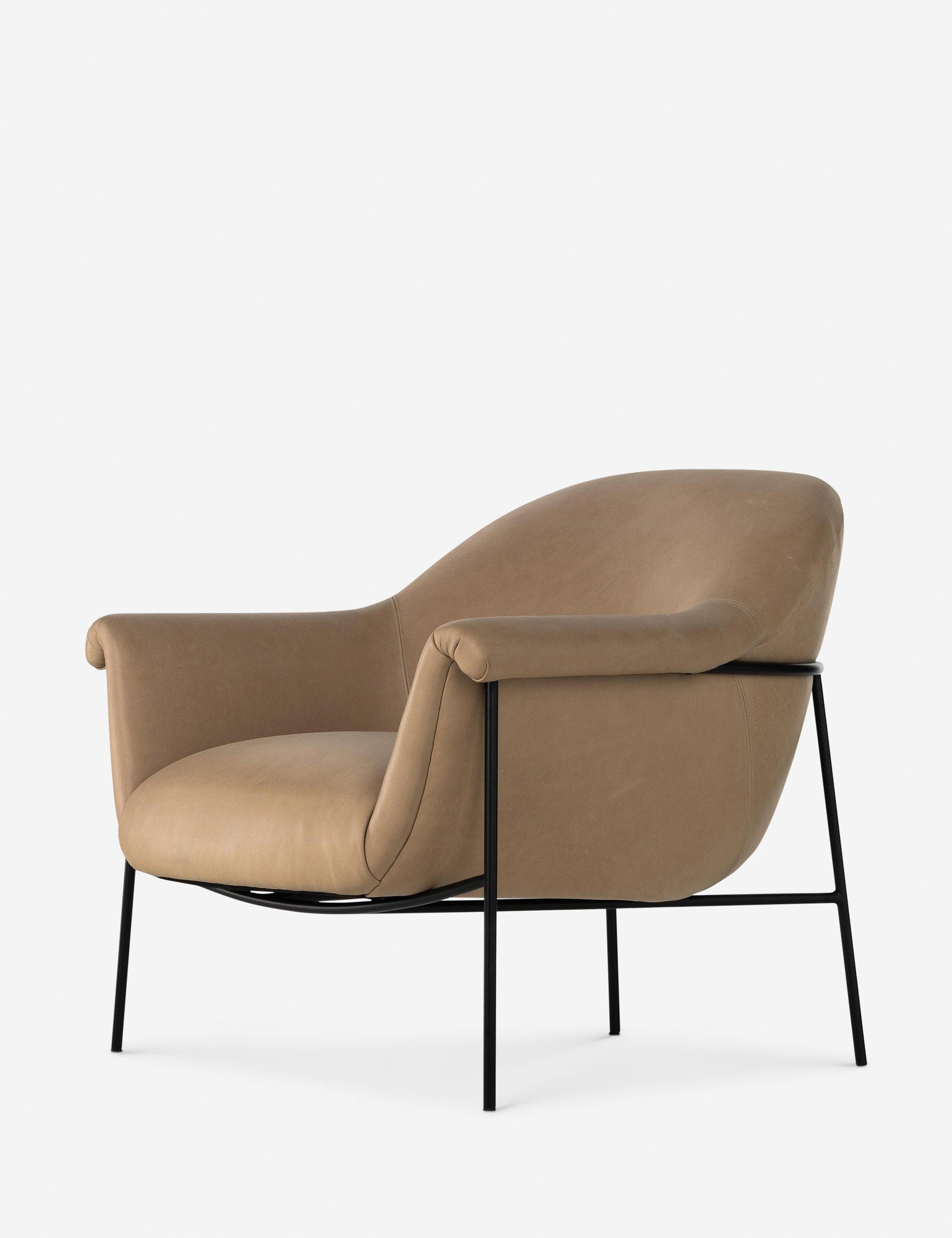 Penelope Accent Chair - Taupe Leather
